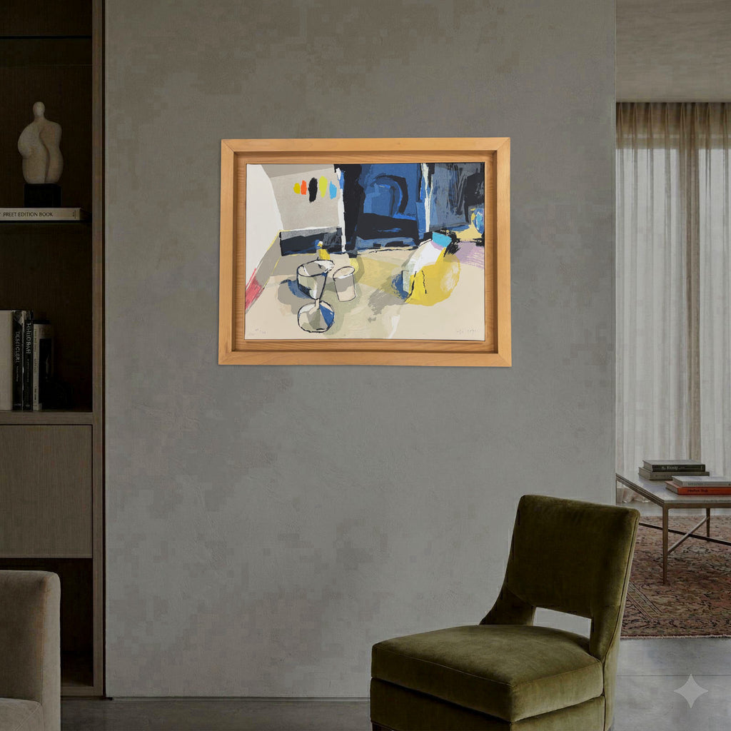 Joaquín Capa Eiriz "Interior Ocre" Limited Signed Framed Fine Wall Art Print
