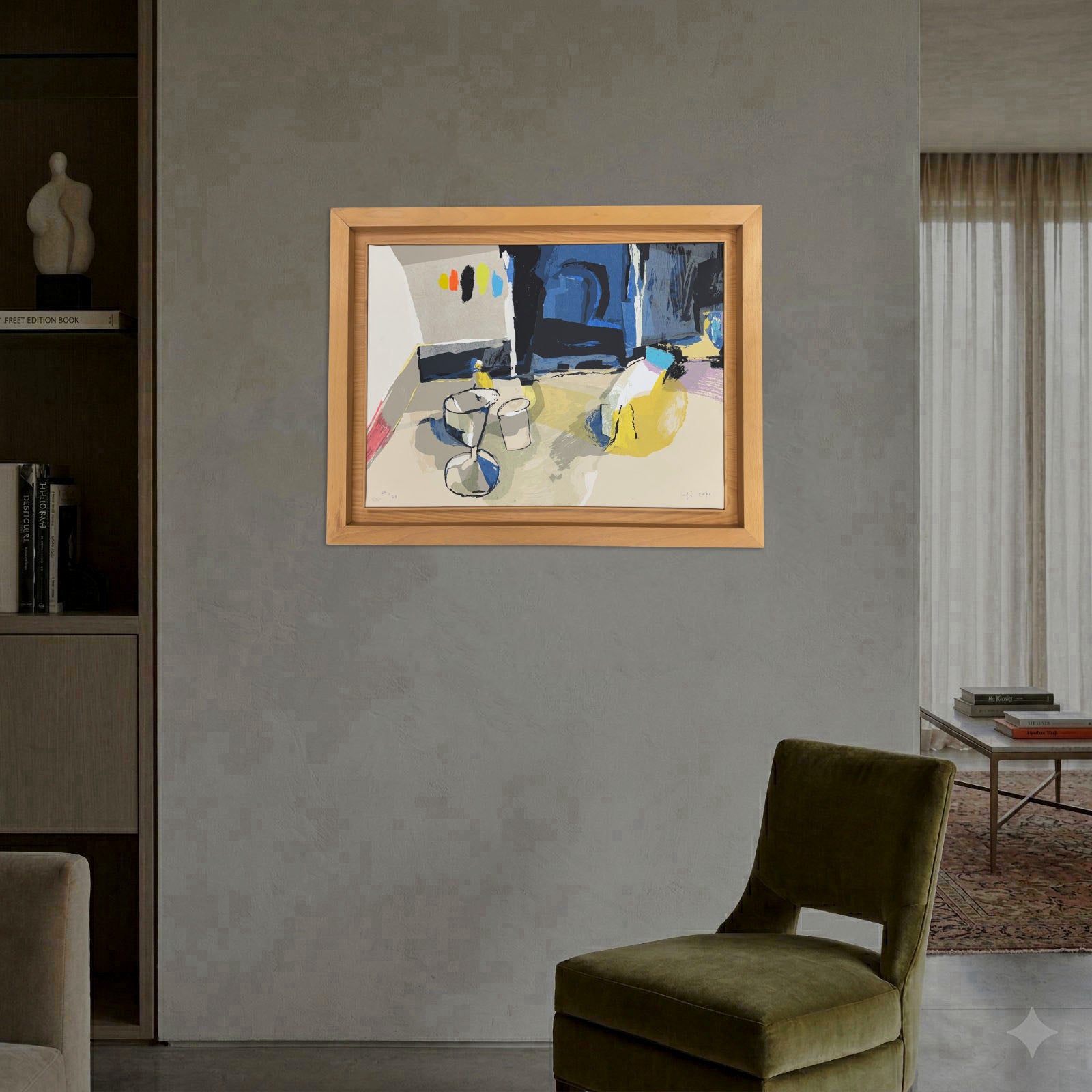 Joaquín Capa Eiriz "Interior Ocre" Limited Signed Framed Fine Wall Art Print
