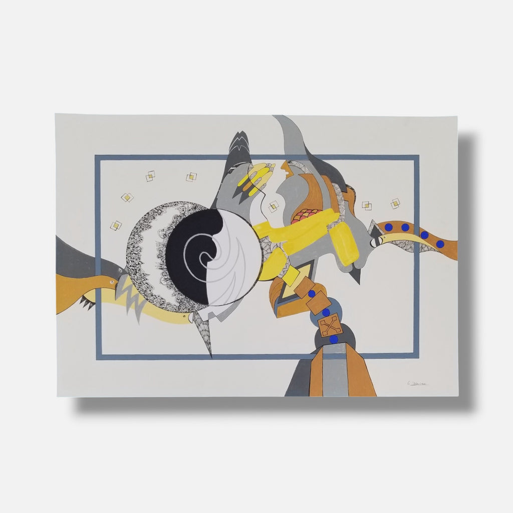 Luis Arias Vera "Eclipse II - Silencio" 2004 Limited Signed Canvas Wall Art