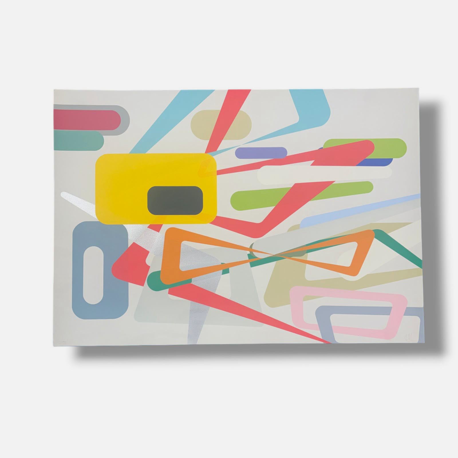 Jesús Alfonso Sicilia Sobrino "S/T Amarillo" P.T. Signed Limited Wall Art 70x100