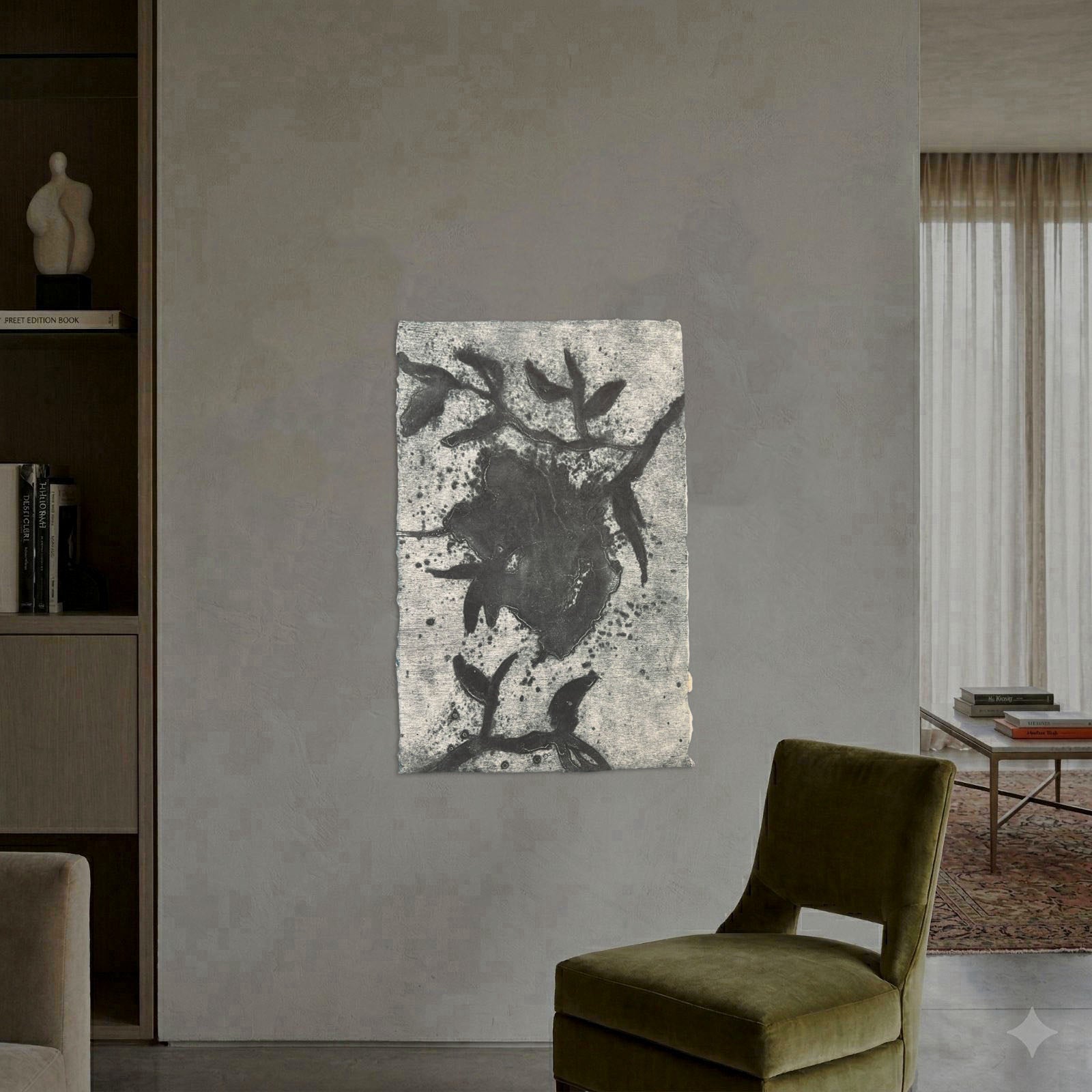 Elena Jiménez Moreno "Negra flor IV" 2003 Limited Signed Fine Wall Art Print