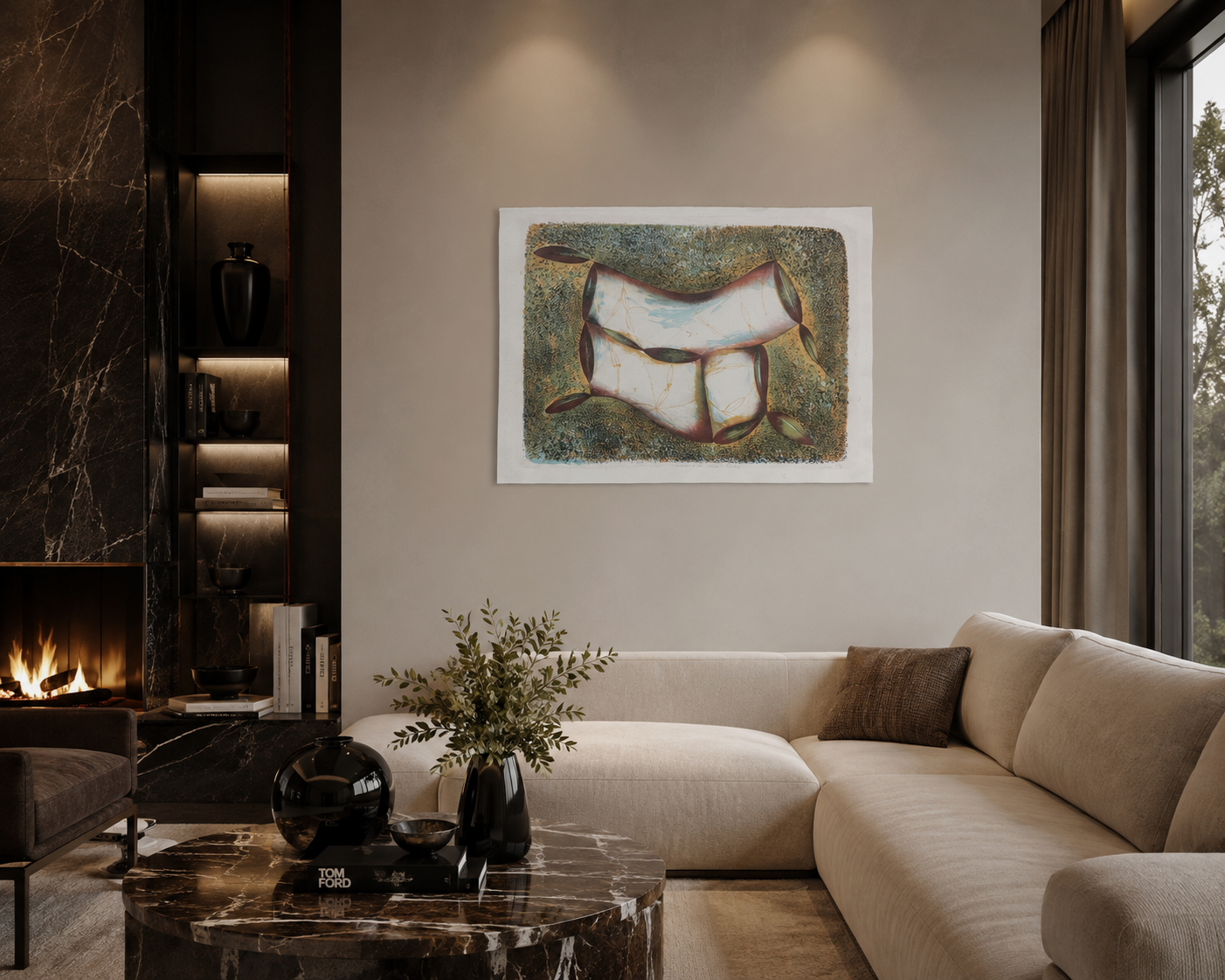 Nélida López Martínez "Huellas en el Musgo / Cosecha" H.C. Limited Signed Art