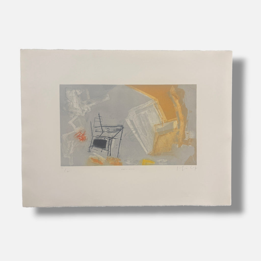 Joaquín Capa Eiriz "Gray - Ocher" /65 Limited Signed Fine Wall Art, 56L x 76W cm