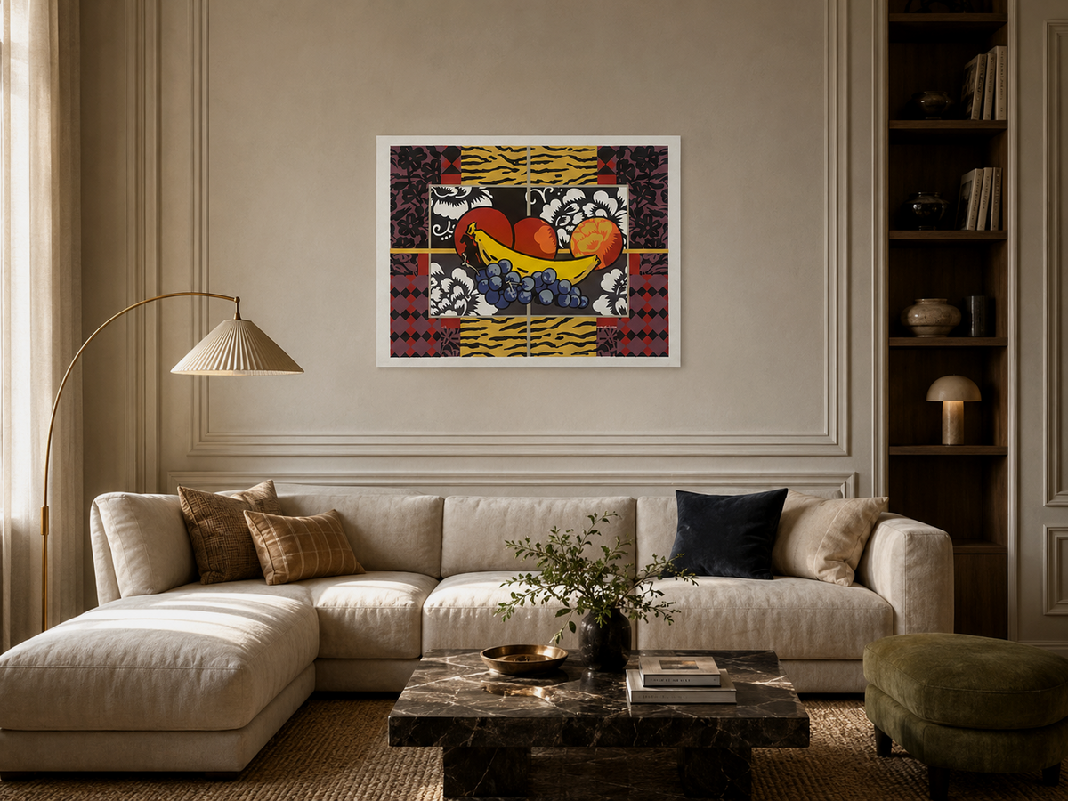Mª Luisa Sanz García Muro ''Bodegón Rojo'' P.T. 2000 Limited Signed Art, 54Lx73W