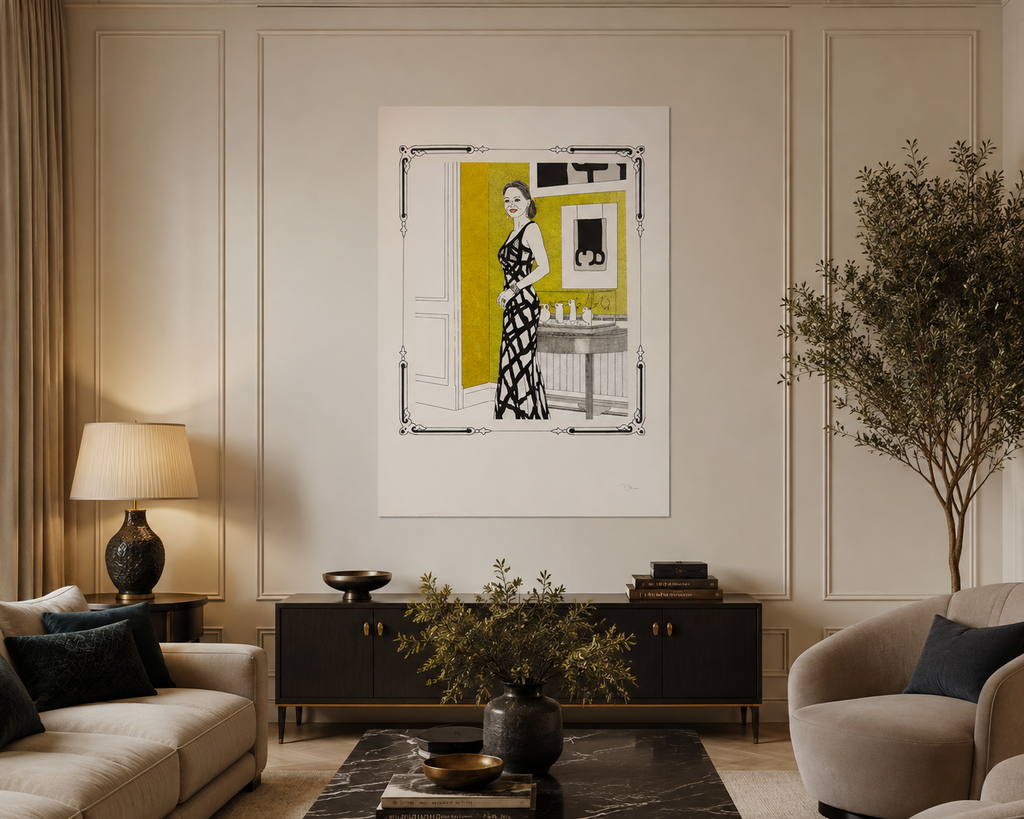 Diana Larrea Gimeno "Retrato De Sociedad I" Signed Limited Wall Art 100x70
