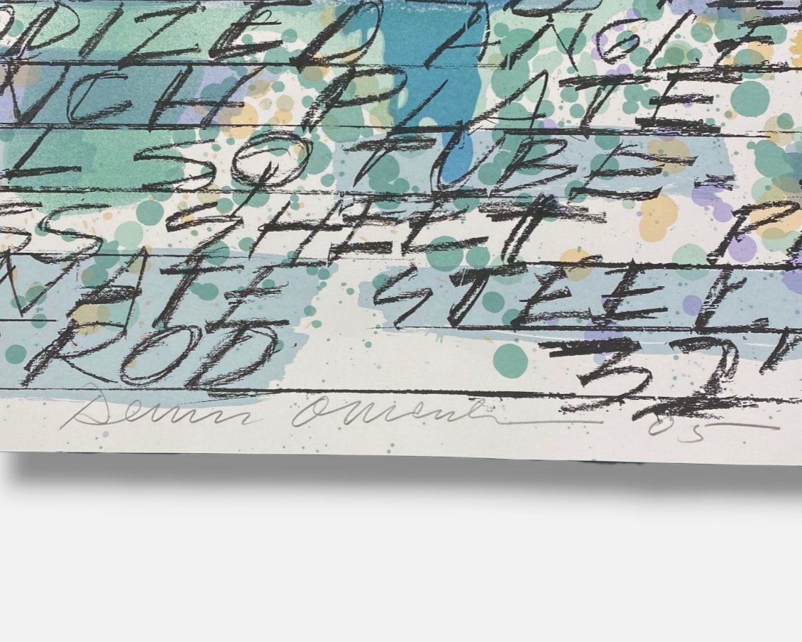 Dennis Oppenheim Study for Hard Surface Tree #3 2005 Signed Fine Wall Art 44 x60