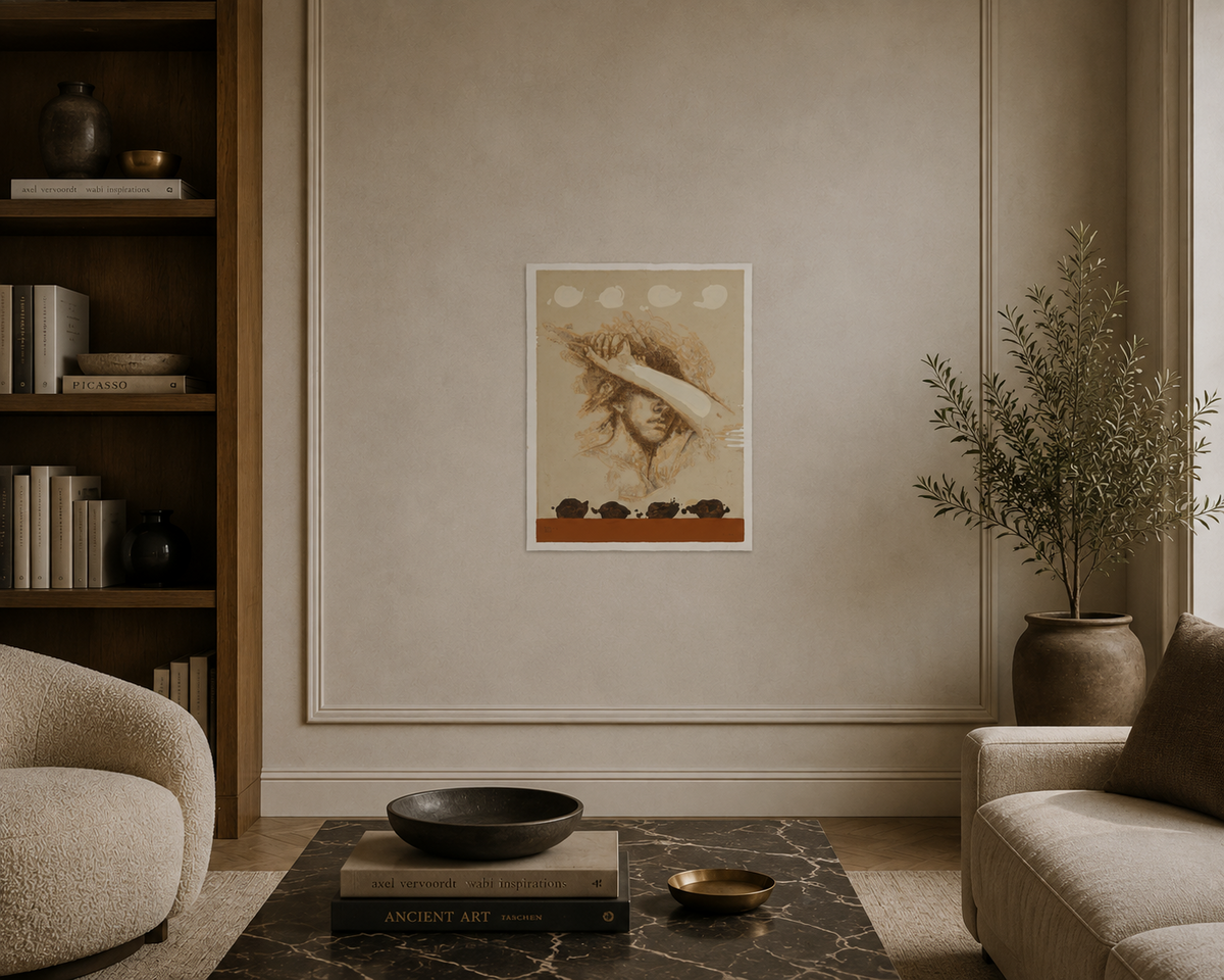Manuel Boix Álvarez "Imatges I (Figura Femenina)" /75 Signed Wall Art, 90Lx70W