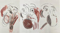 Massimiliano Frumenti "Il Cuore in Testa" 2002 Limited Signed Triptych Wall Art