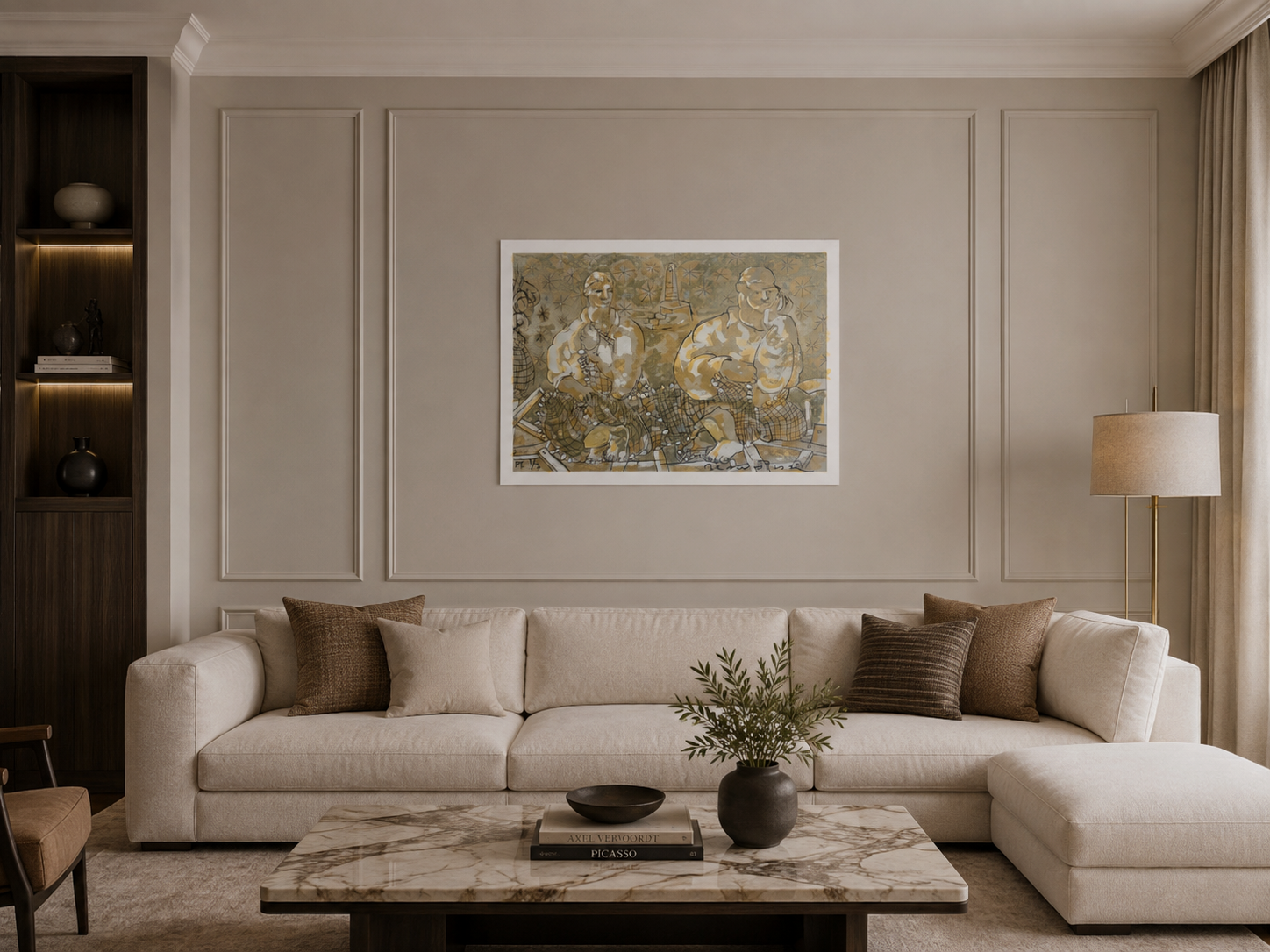 Joan Bennàssar Vives "Tardo al Mol" P.T. 2000 Limited Signed Wall Art 50Lx70W cm