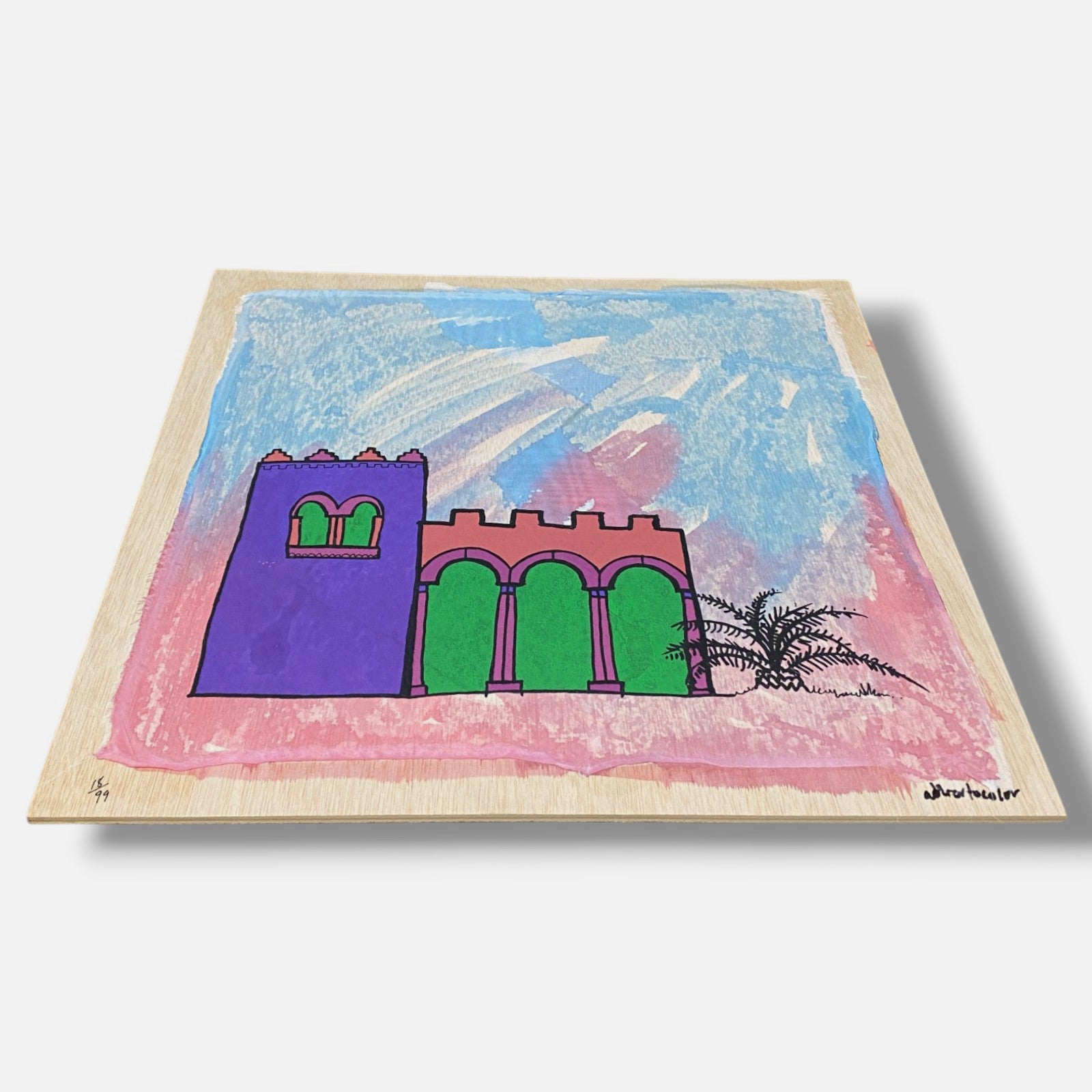 José Alberto López Sánchez "Palacio De Primavera" Fine Wall Art, 20" x 20" in