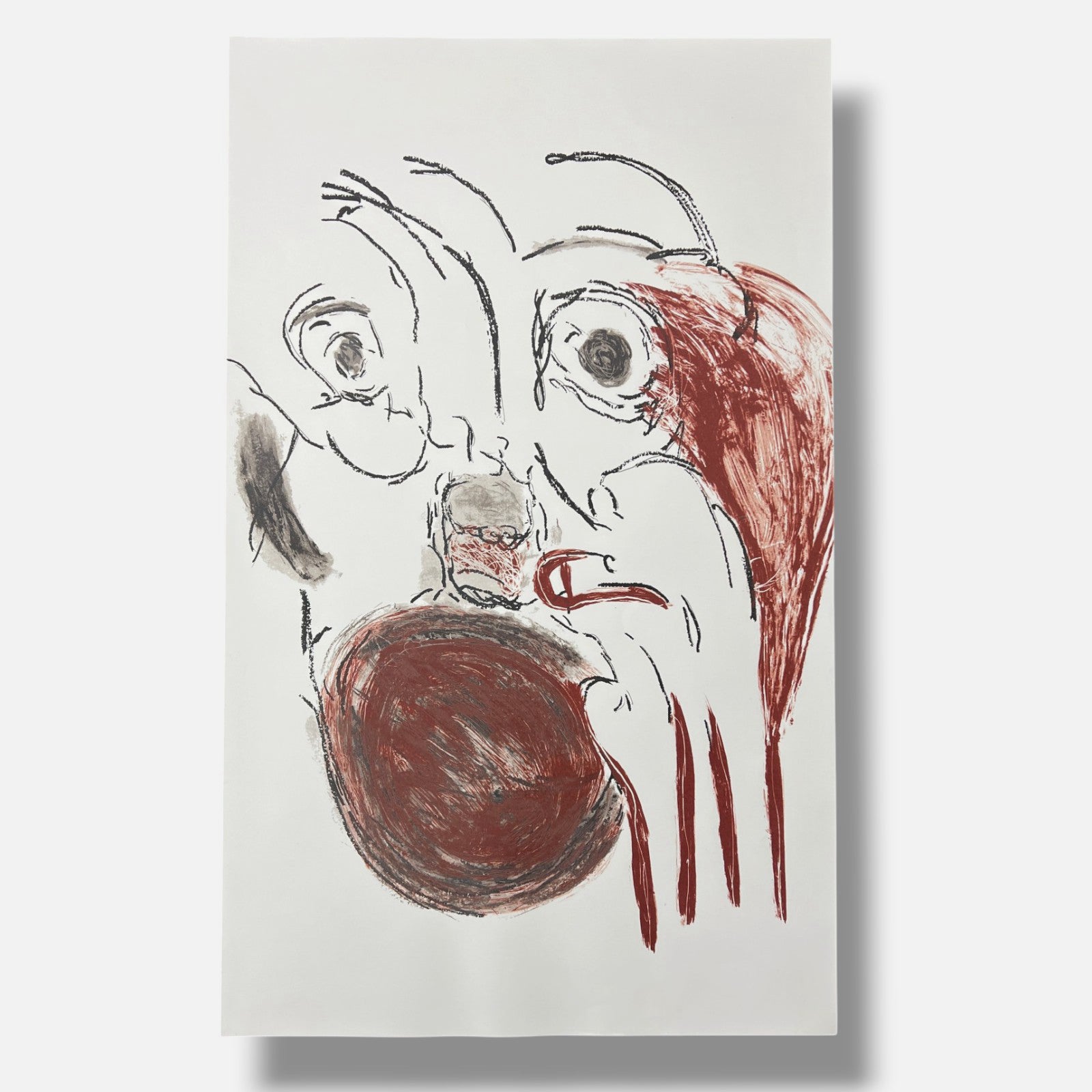 Massimiliano Frumenti "Il Cuore in Testa" 2002 Limited Signed Triptych Wall Art