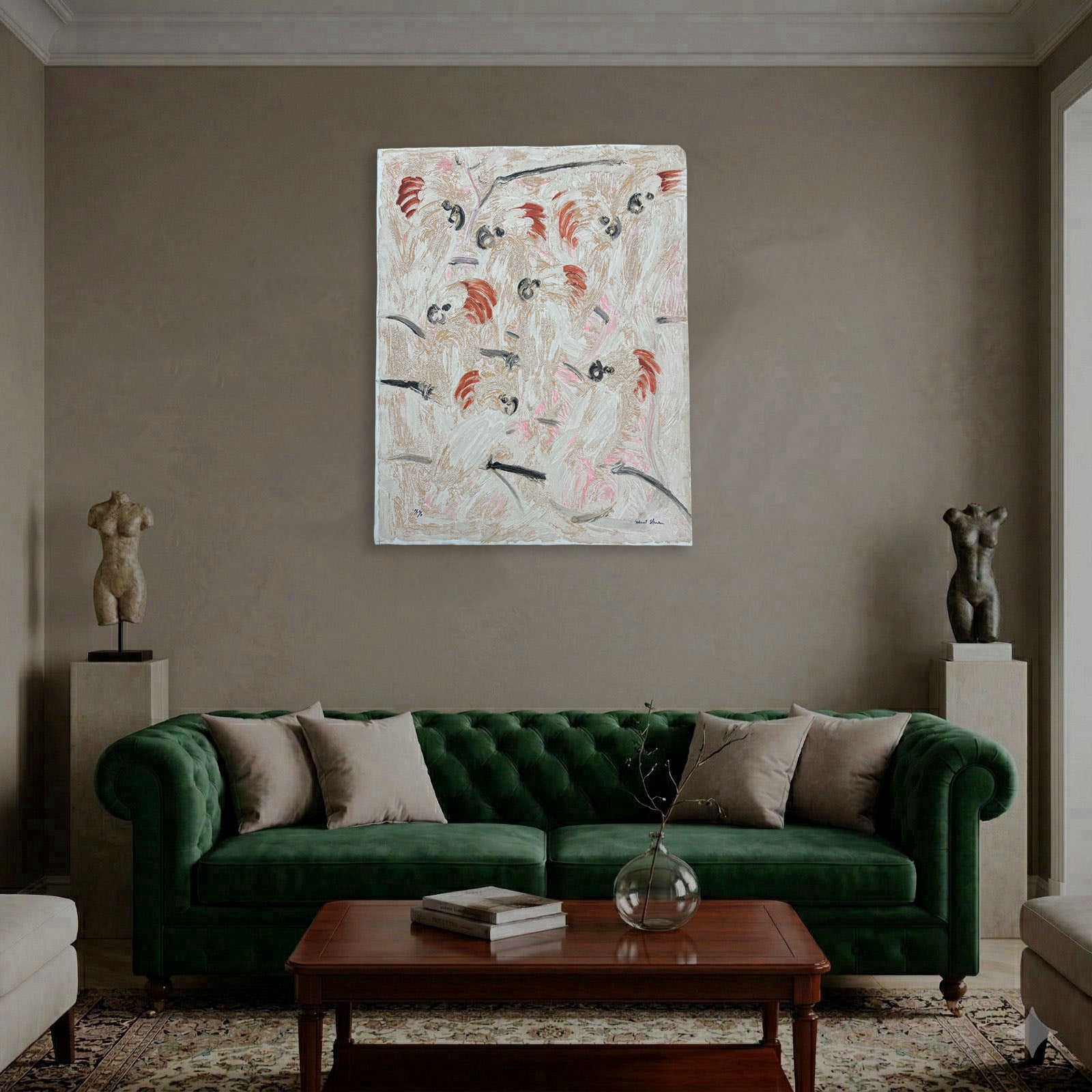 Hunt Slonem "Cockatoos" 2001 Limited Signed Wall Art, 109 x 87 cm