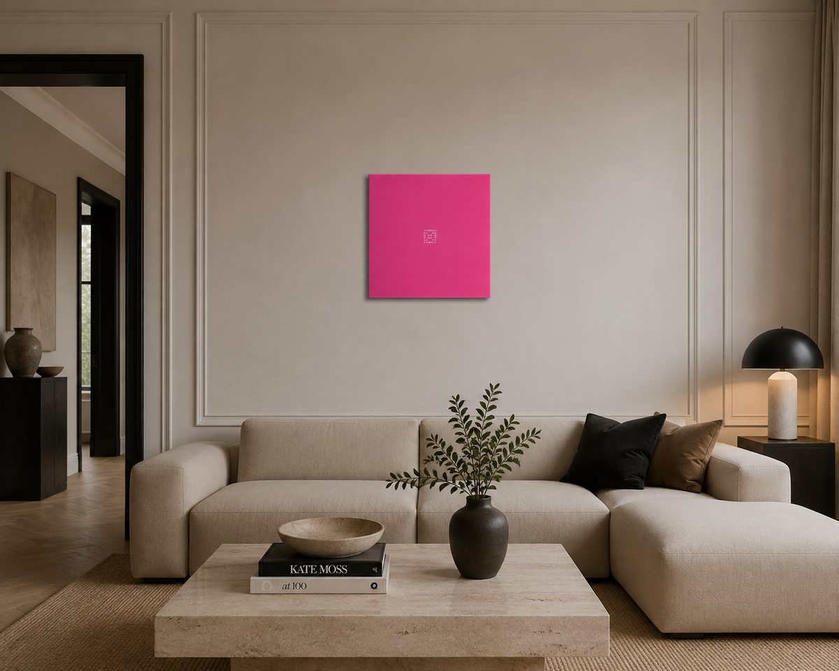 Eduardo Scala "Serie Ars Magenta 5" /32 Limited Signed Fine Wall Art, 65Lx65W cm