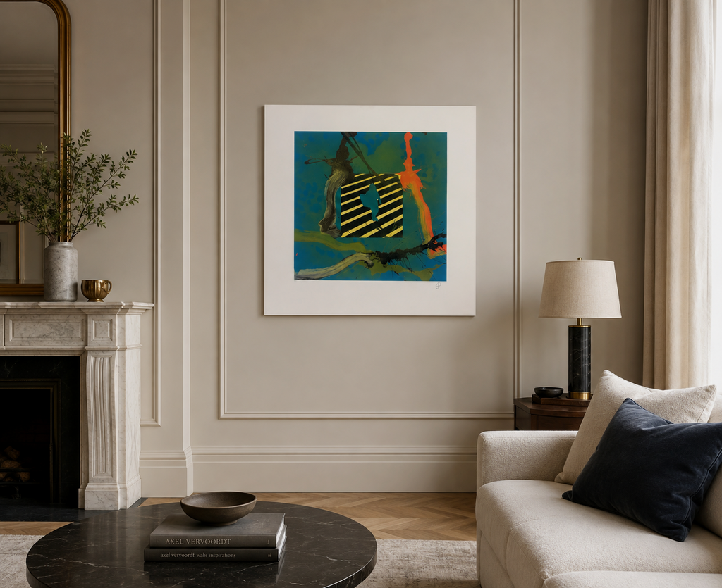 Carlos de Paz Simón "Series Sus Ruidos V" 2006 Limited Signed Wall Art 70L x 70W