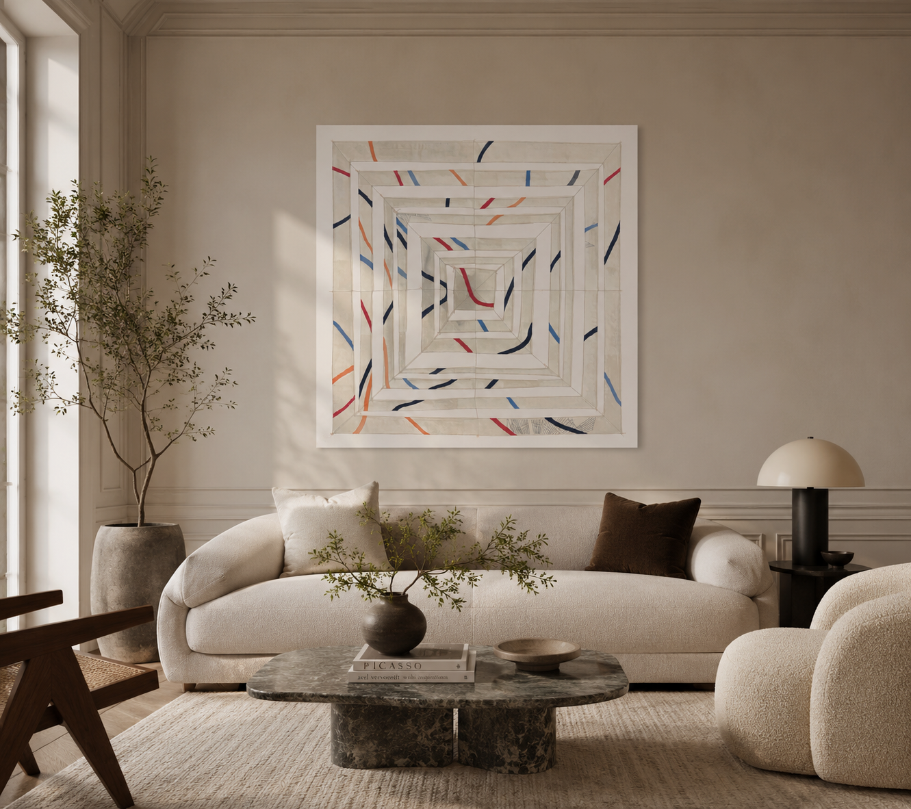 Oscar Lloveras "Dédalo I" 2004 Limited Signed Unframed Fine Wall Art 76L x 76Wcm
