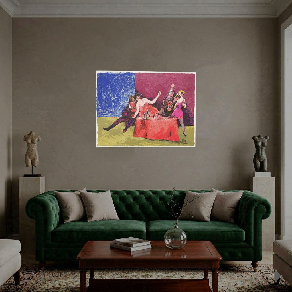 Luis García-Ochoa Ibáñez "Alegres bebedores" Limited Signed Fine Wall Art