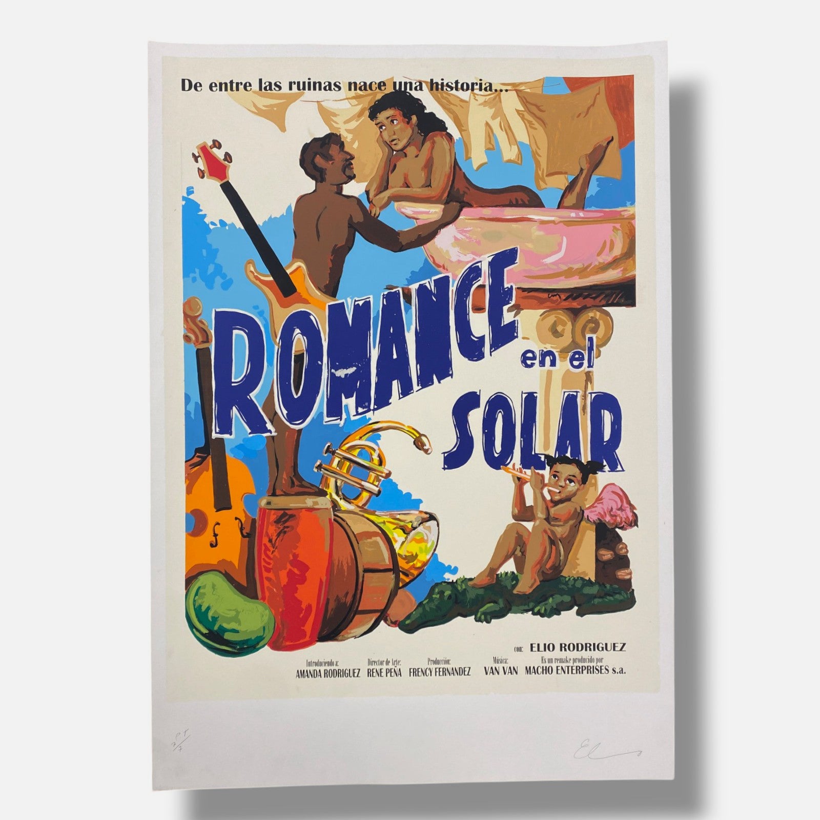 Elio Rodriguez "Romance En El Solar" 2005 P.T, Fine Wall Art Print | 100 x 70 cm