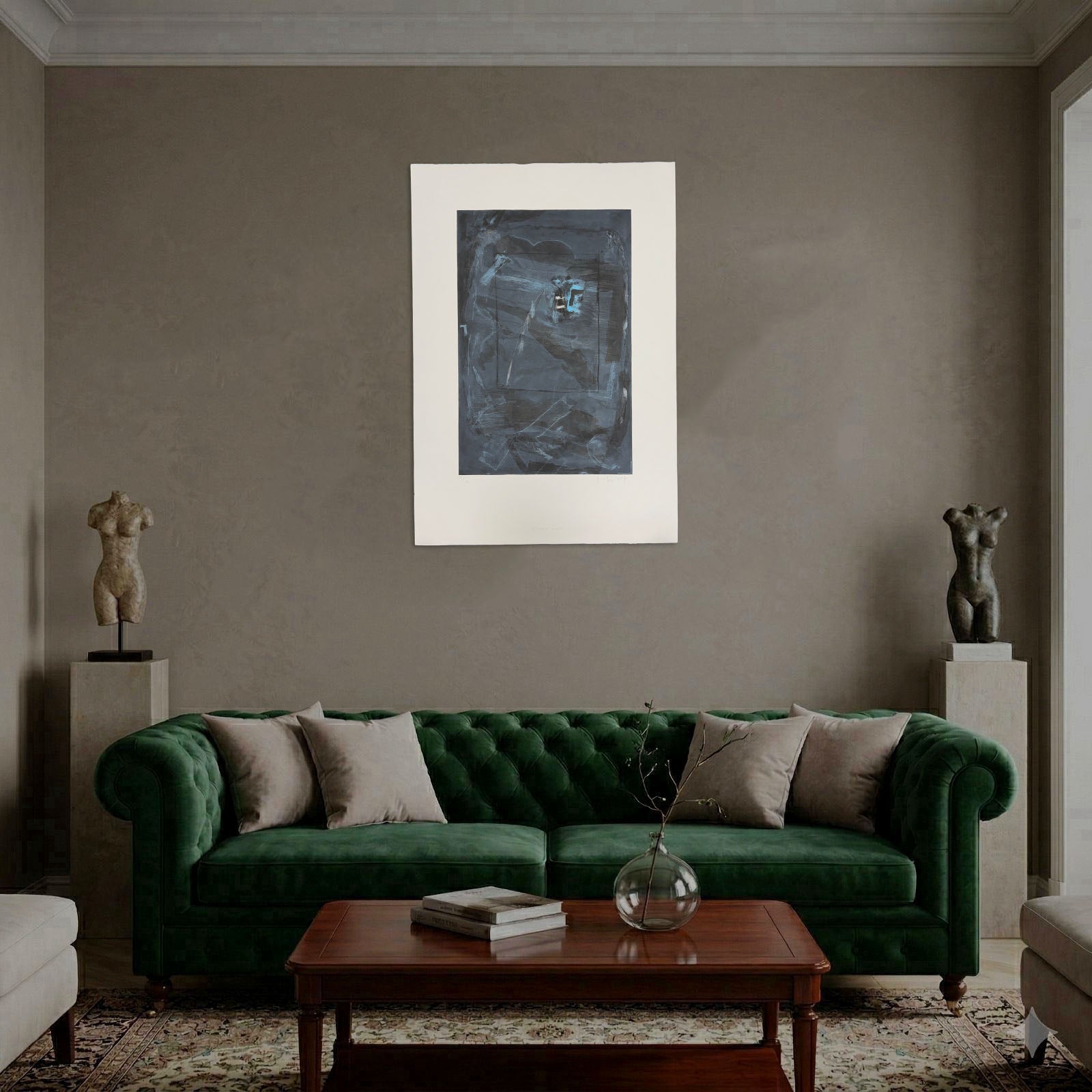 Joaquín Capa Eiriz "Espacio Negro" Limited Signed Fine Wall Art, 104L x 73W cm