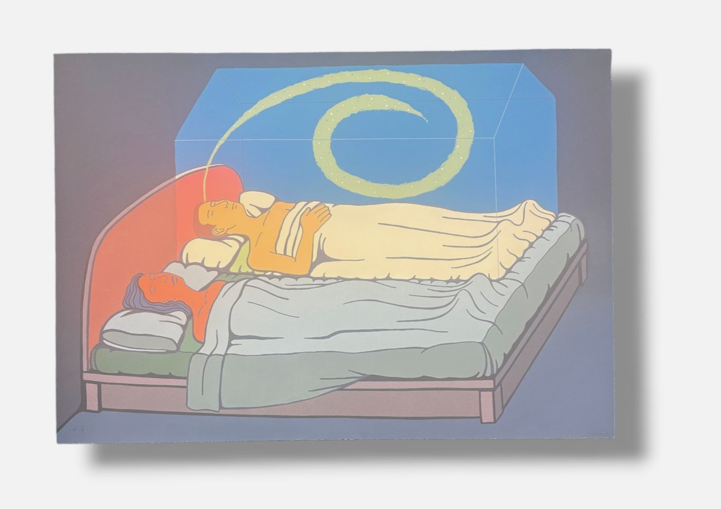 Alfredo García Revuelta "Pareja En La Cama" H.C. Limited Signed Wall Art 70x100