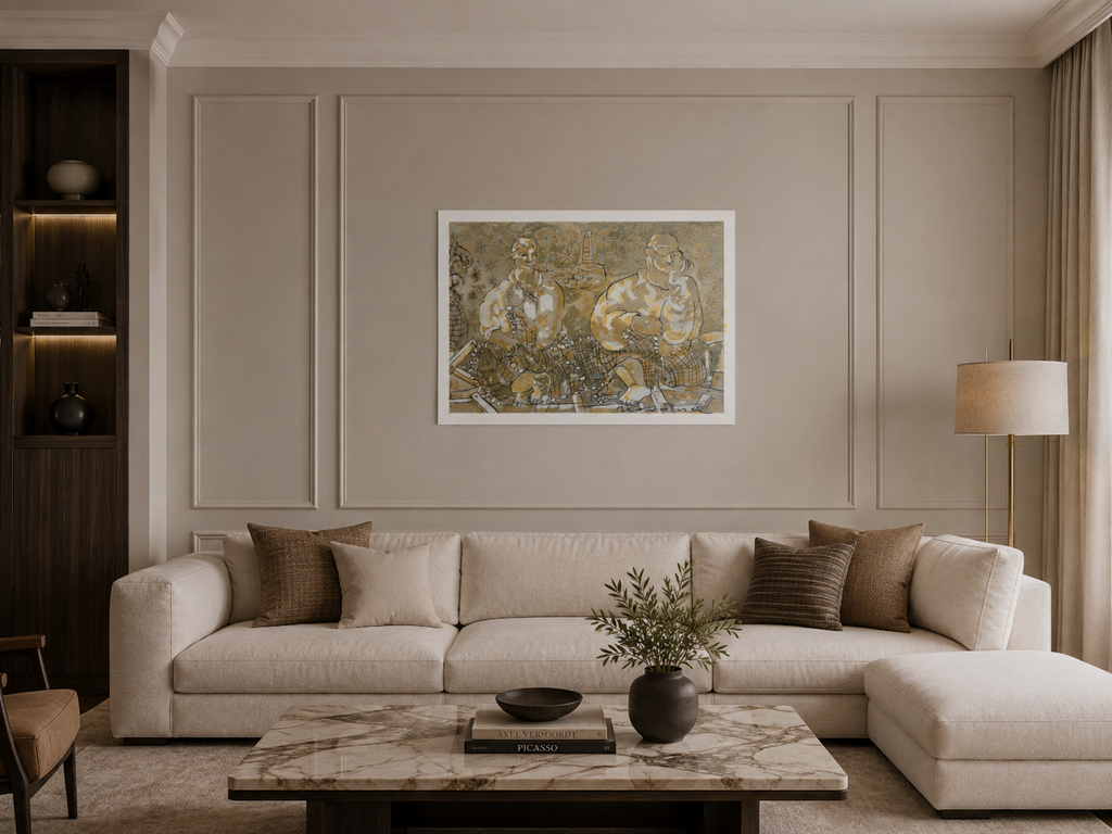 Joan Bennàssar Vives "Tardo al Mol" 2000 Limited Signed Fine Wall Art 50Lx70W cm