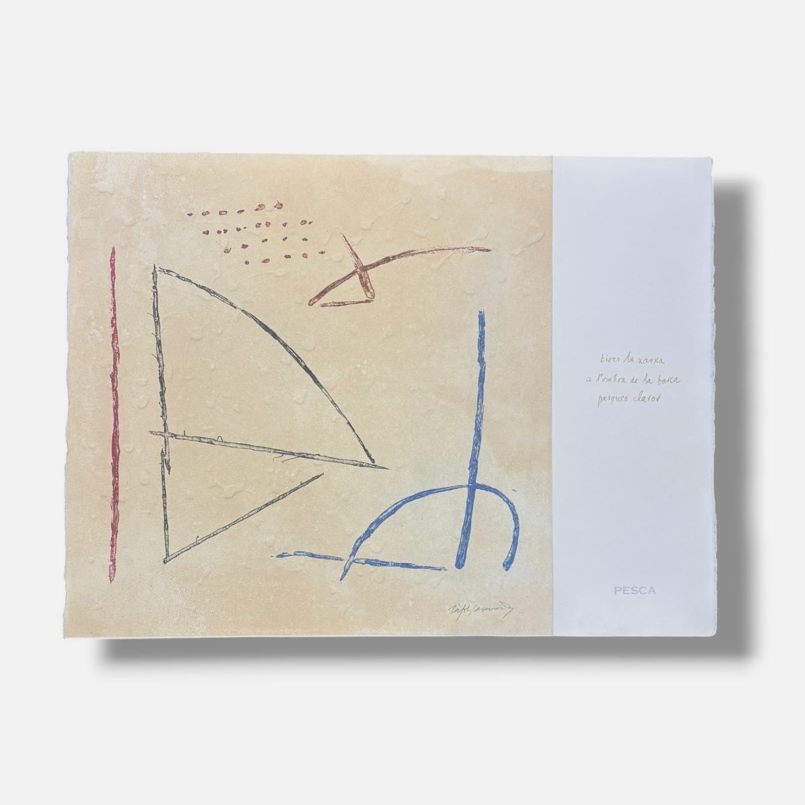 Albert Ràfols-Casamada "Pesca" 2004 Limited Signed Fine Wall Art Print 50 x 65cm
