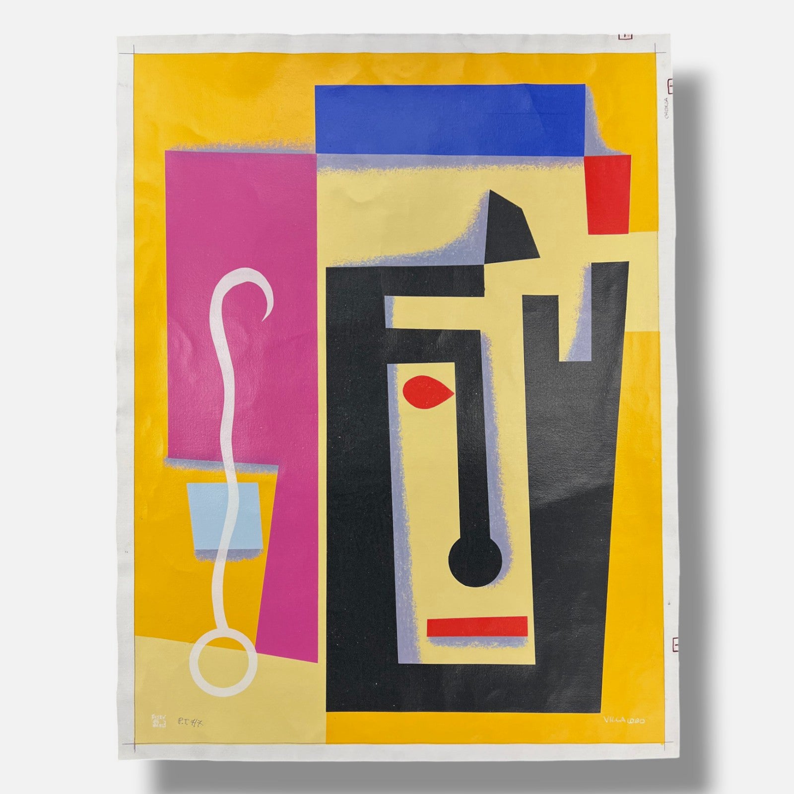 Nelson Villalobo Ferrer "Mascara Sintetica" P.T. 2002 Limited Signed Wall Art