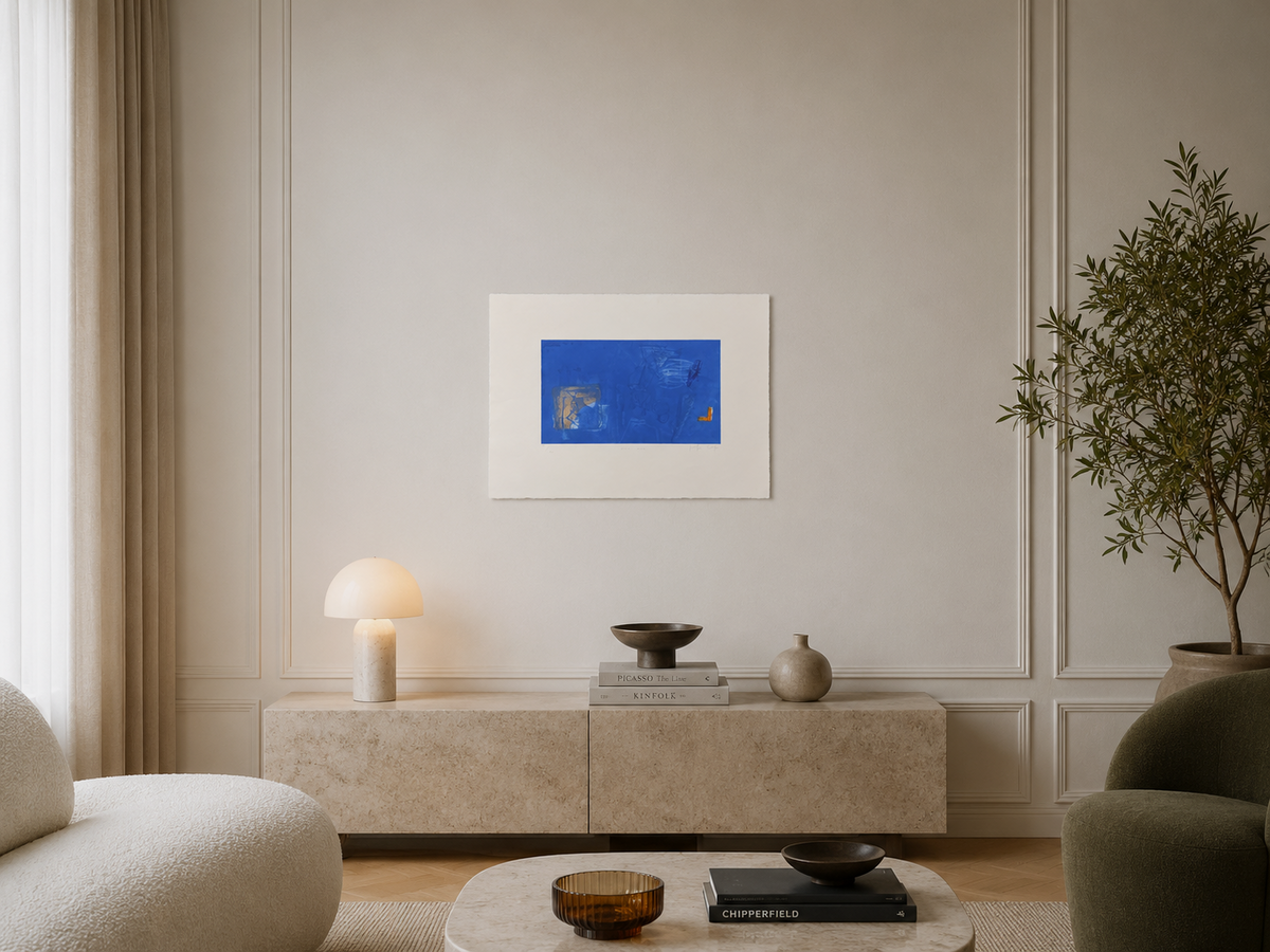 Joaquín Capa Eiriz "Deep Blue" /65 Limited Signed Unframed Fine Wall Art 56Lx76W