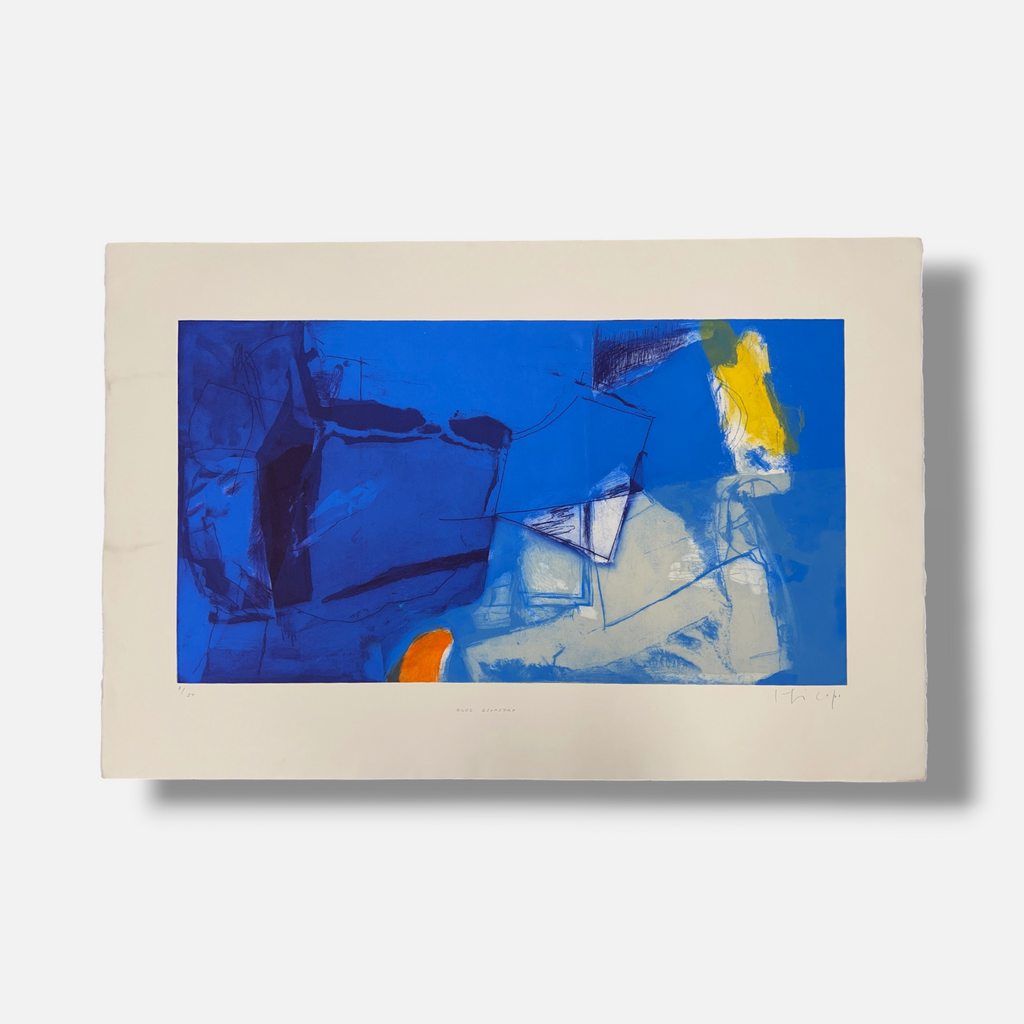 Joaquín Capa Eiriz "Blue Geometric" 1999 Limited Signed Fine Wall Art Print