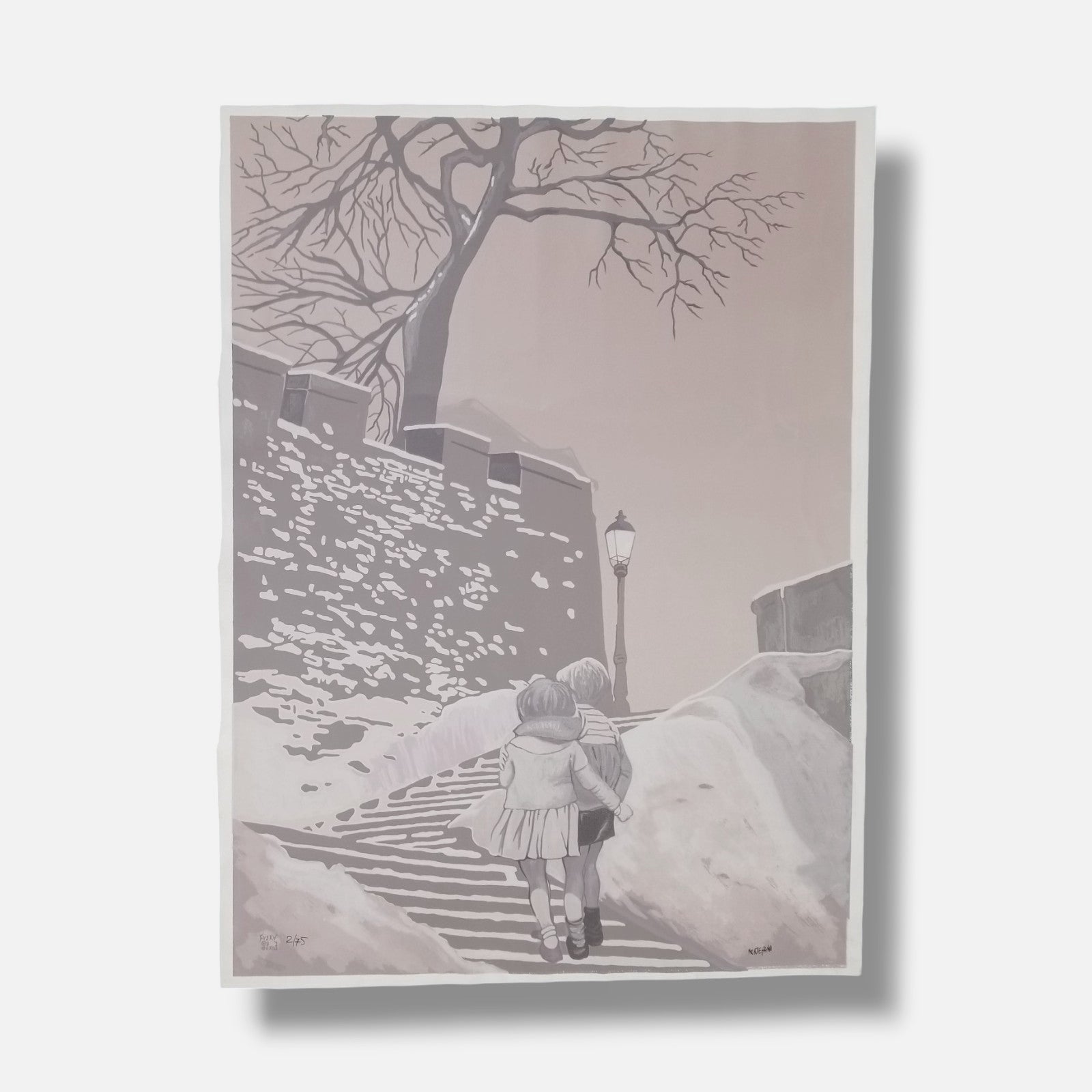 Gian Marco Montesano "Les Enfants De Paris" 2003 Limited Signed Canvas Wall Art
