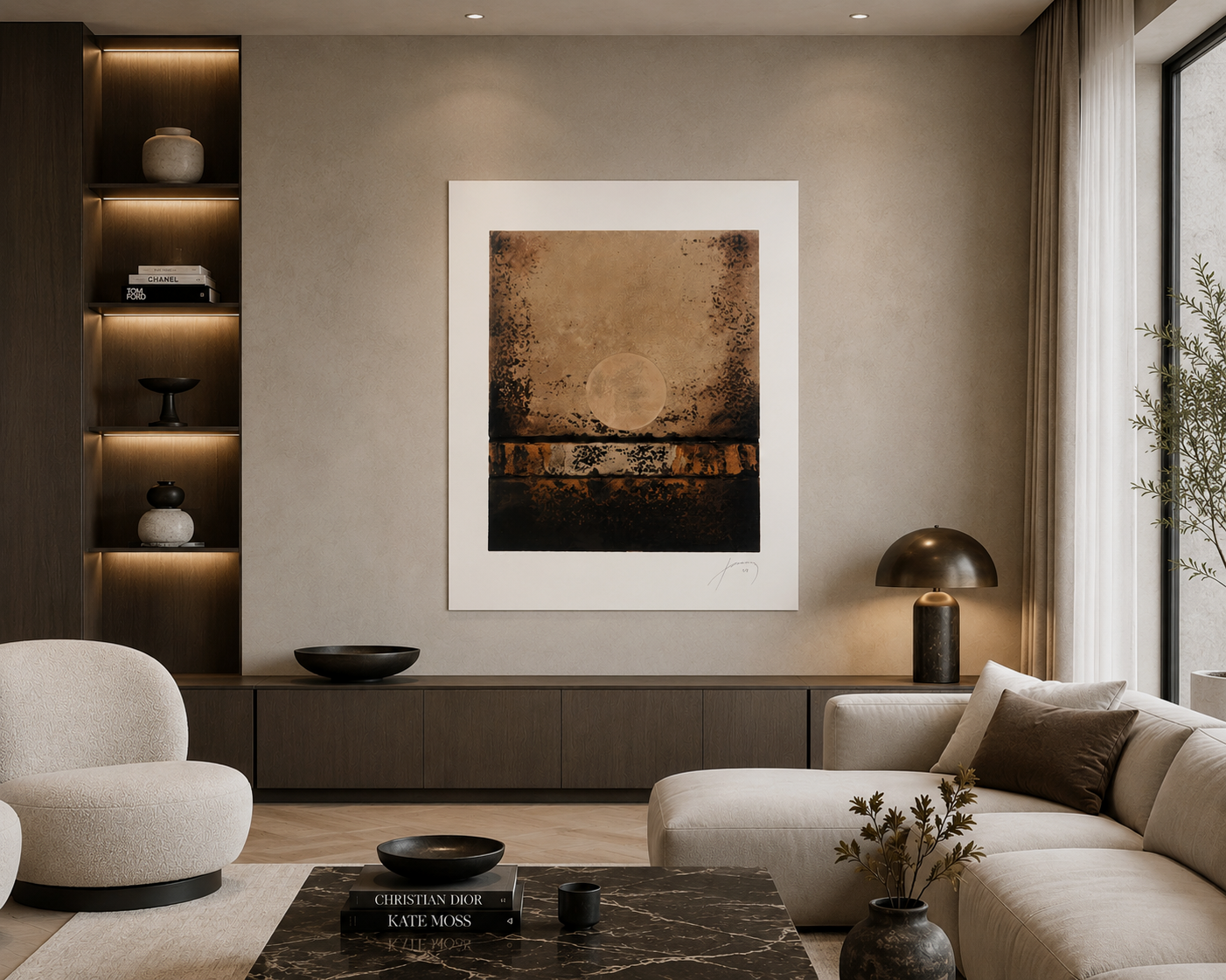 Francisco Farreras Ricart "Luna 002" Limited Signed Fine Wall Art Print 75x60 cm
