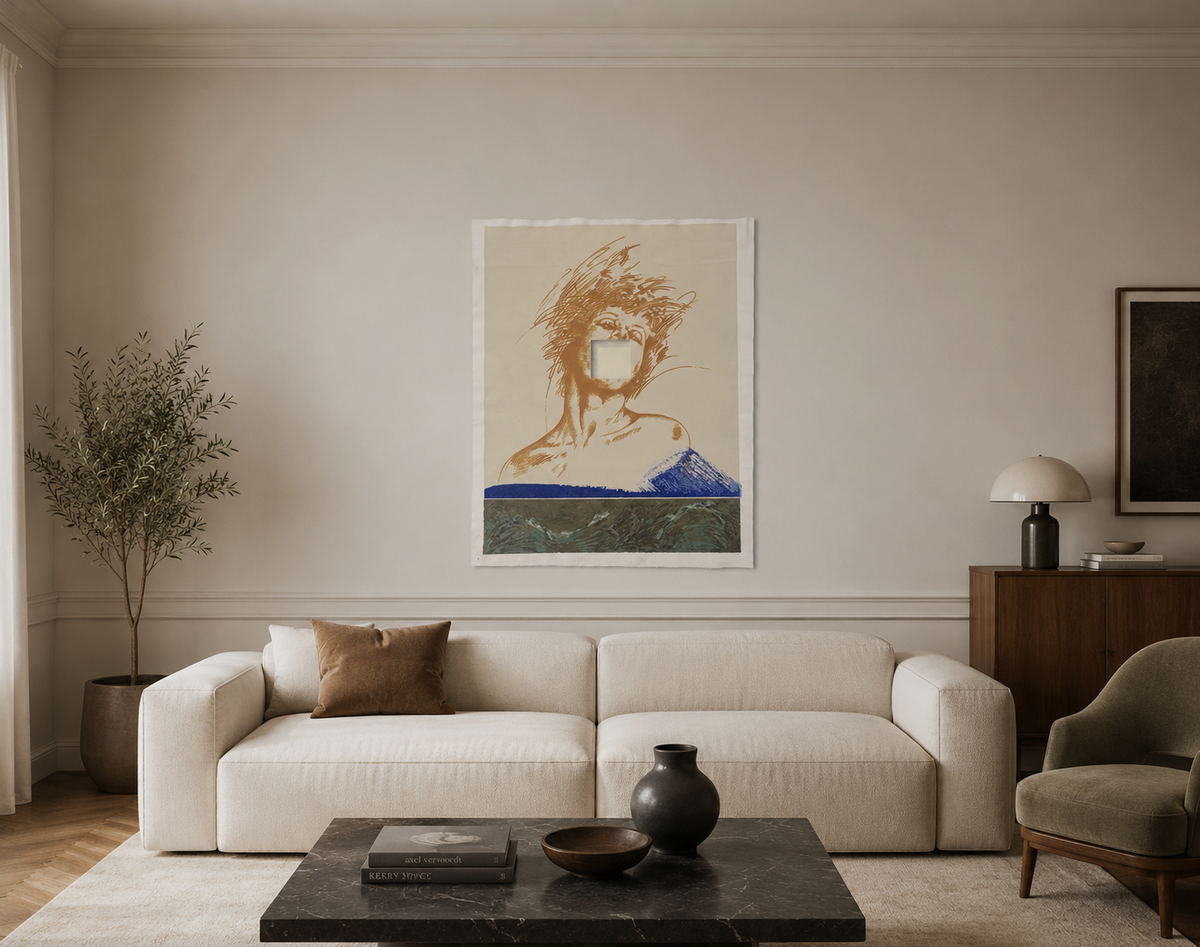 Manuel Boix Álvarez "Imatges II (Figura Femenina)" /75 Signed Wall Art, 90Lx70W