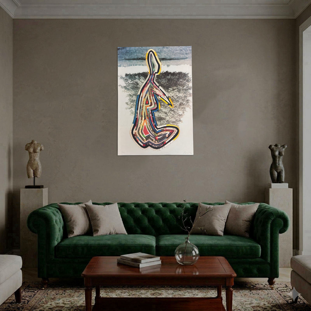 Juan Gomila "Figura Con Paisaje" P.T. 2004 Limited Signed Fine Wall Art Print