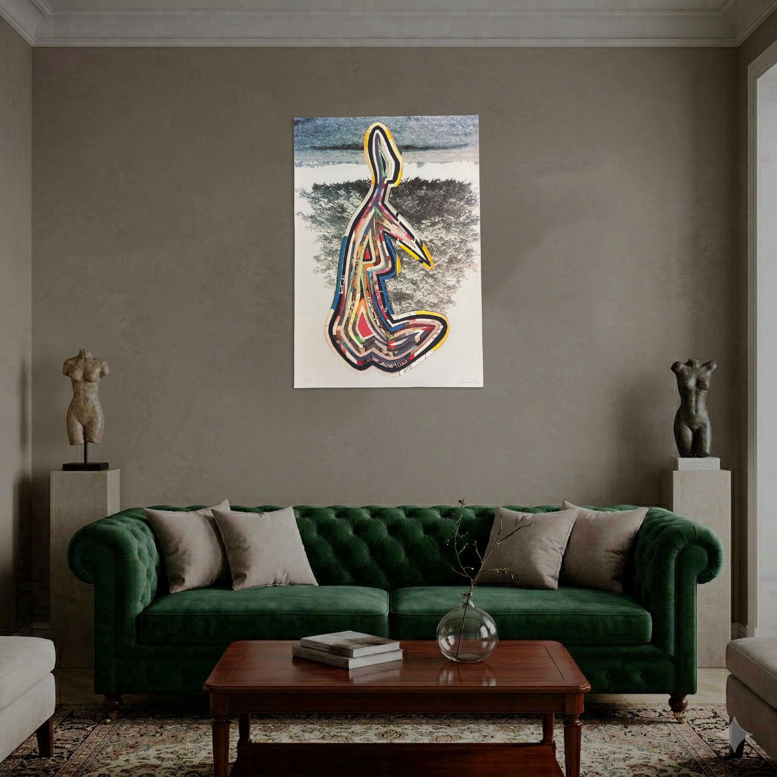 Juan Gomila "Figura Con Paisaje" P.T. 2004 Limited Signed Fine Wall Art Print