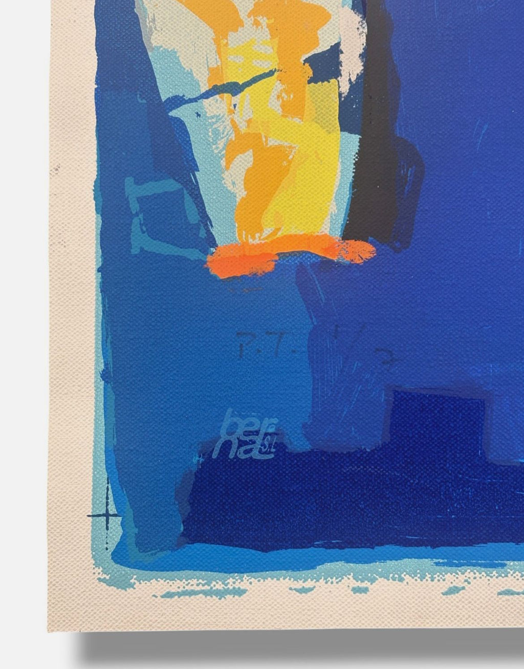 Joaquín Capa Eiriz "Espacio Azul" P.T. 1999 Limited Signed Fine Wall Art 54Lx73W
