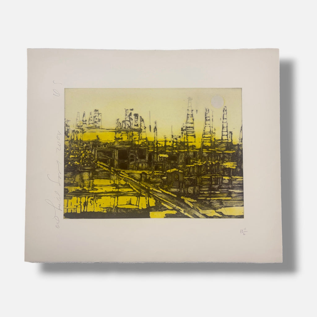 Donald Sultan "Oil Fields, September 2004" 2005 A.P. Limited Signed Art 58x68 cm
