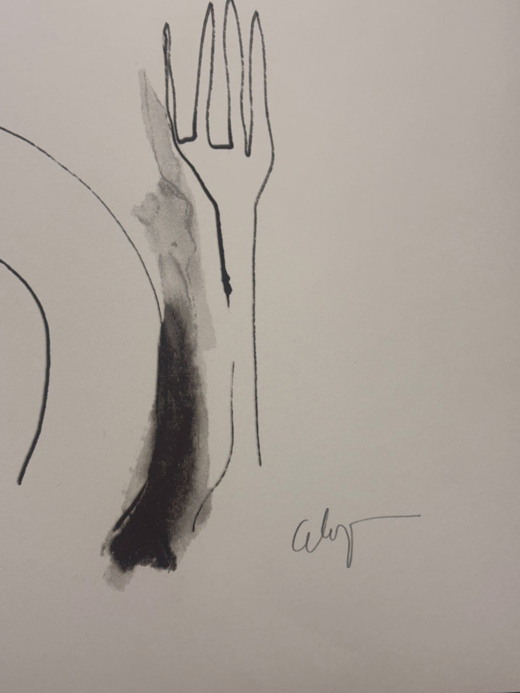 Guillermo Díez Celaya "Estudio Para Una Cena De Pascua IV" P.T. Signed Wall Art