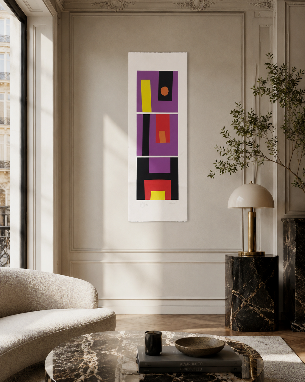 Nelson Villalobo Ferrer "Sin Titulo" 2003 Limited Signed Fine Wall Art 77Lx25Wcm