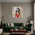 Javier de Juan Martínez La Reina De Corazones 2006 Signed Wall Art 70 x 70 cm