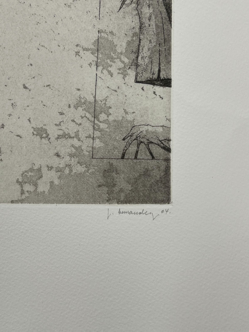Jose Hernandez Muñoz "Sombra IV" P.E. 2004 Signed Limited Fine Wall Art 50x65 cm
