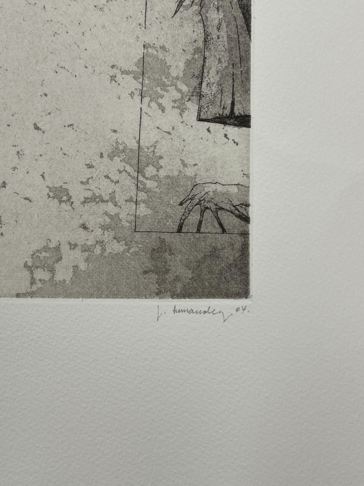 Jose Hernandez Muñoz "Sombra IV" P.E. 2004 Signed Limited Fine Wall Art 50x65 cm