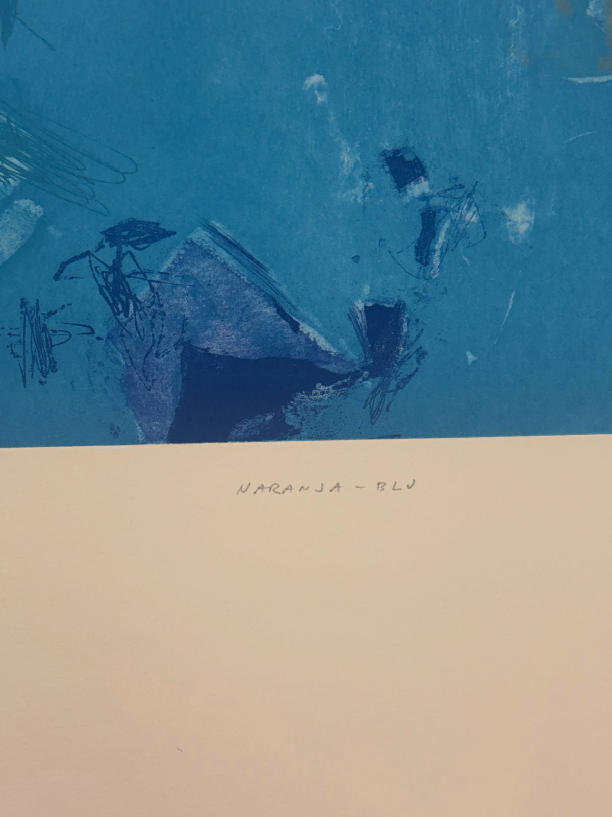 Joaquín Capa Eiriz "Naranja - blu" /65 Limited Signed Fine Wall Art 56L x 76W cm