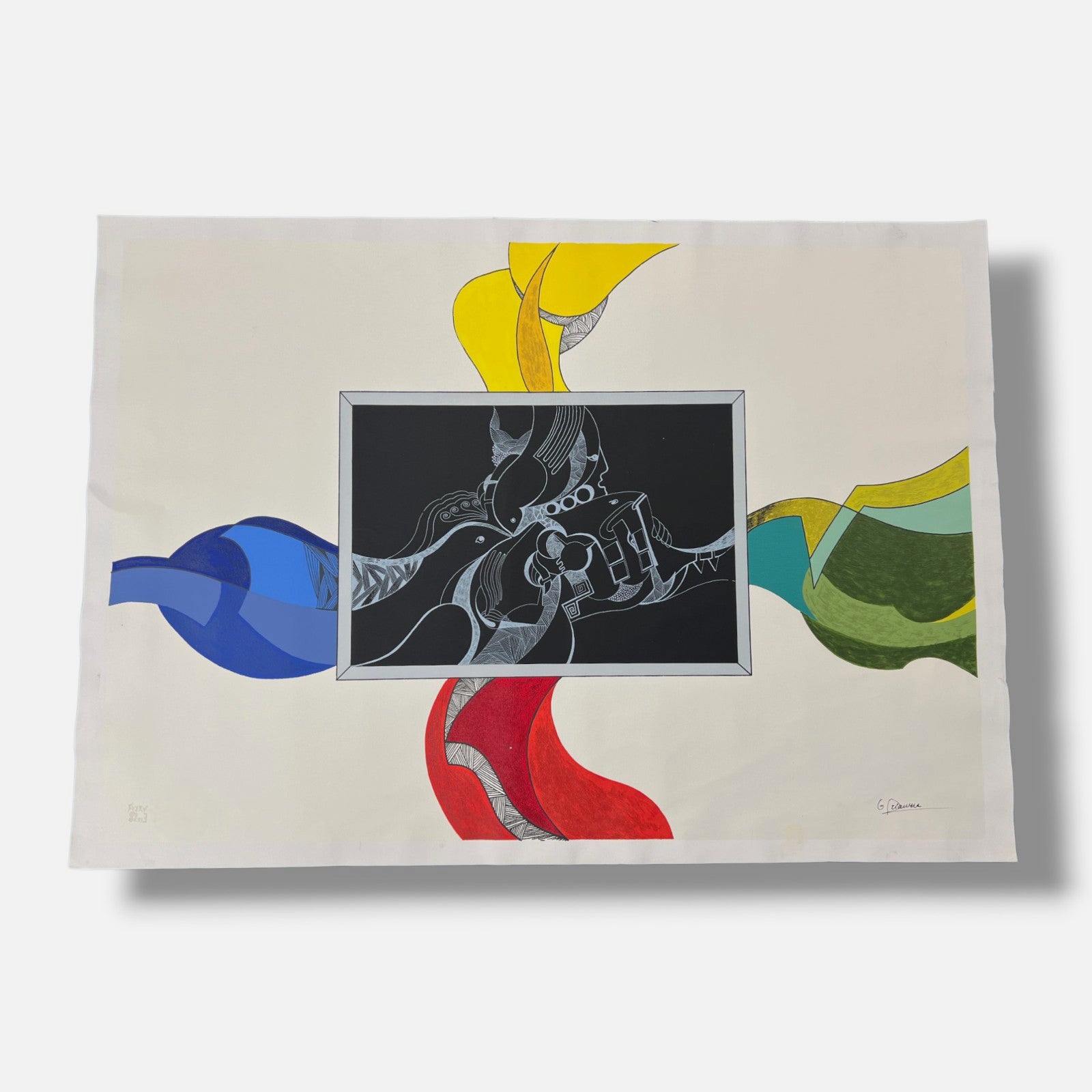 Luis Arias Vera "Silencio Interferido" 2002 Limited Signed Wall Art | 100 x 70cm