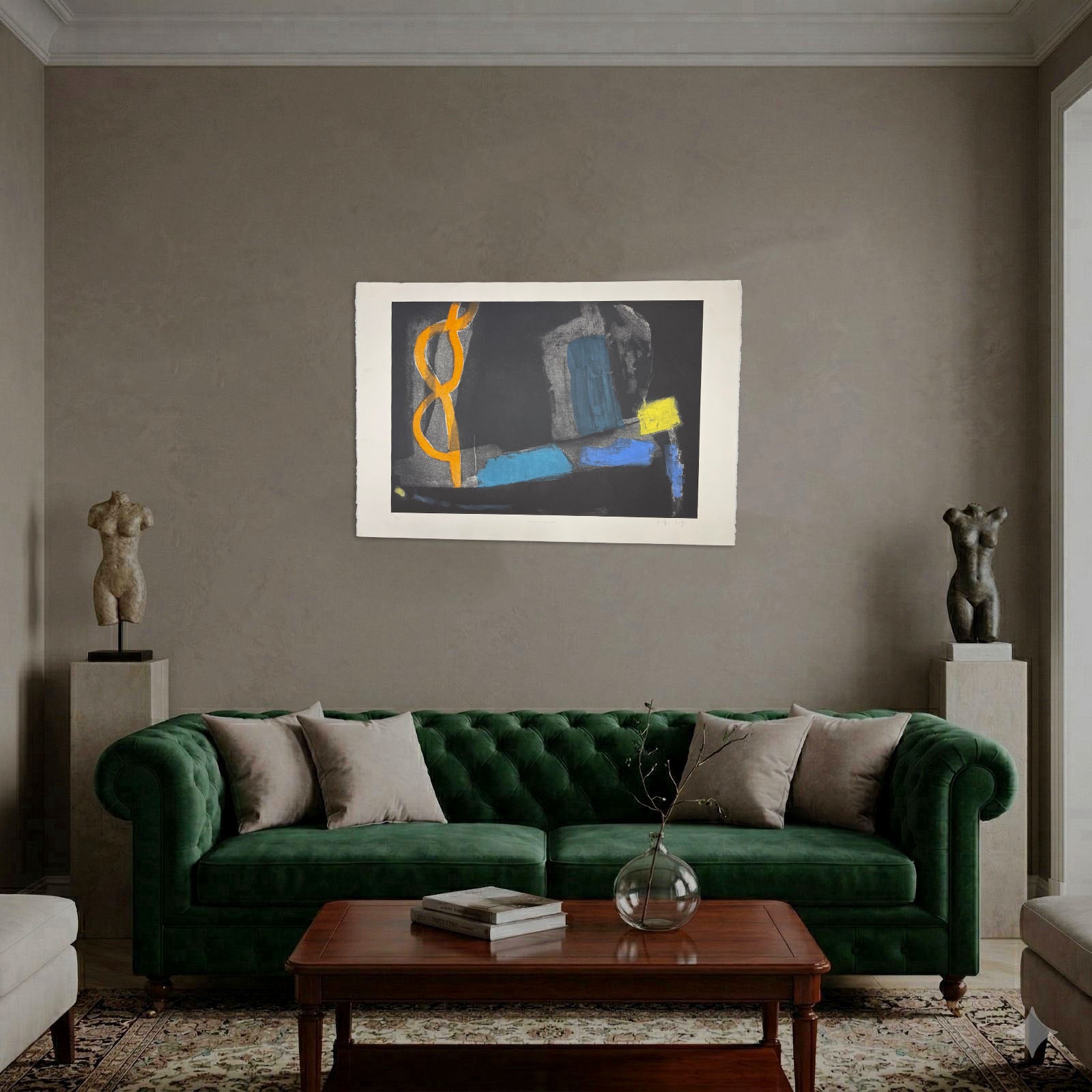 Joaquín Capa Eiriz "Yellow Over Dark" Limited Signed Fine Wall Art Print