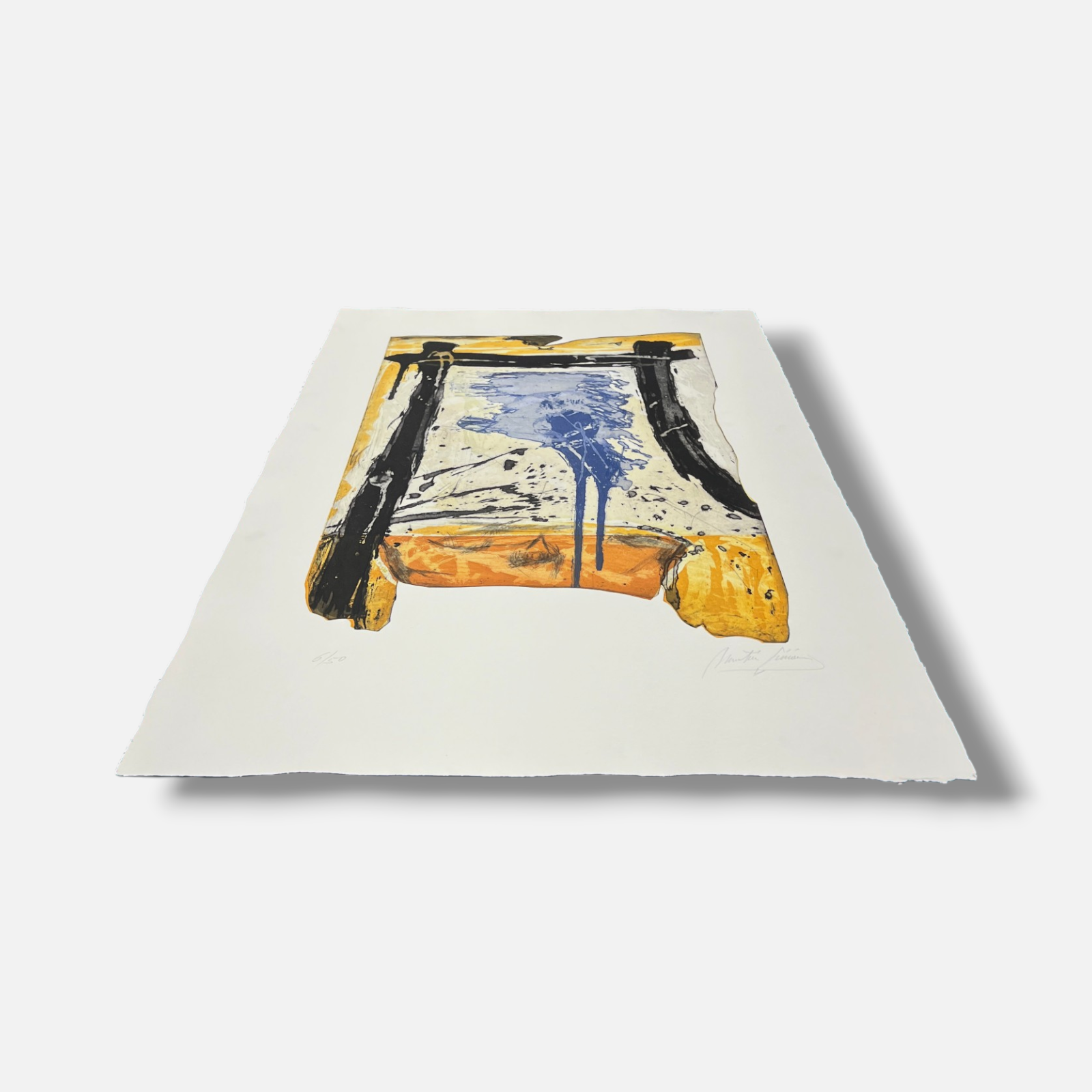 Martín Simón "Mancha Azul" 1997 Limited Signed Fine Wall Art