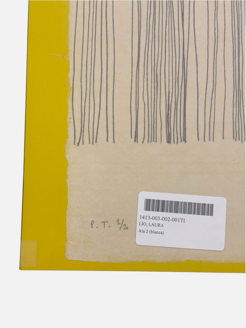 Laura Lio "Ala 2 (blanca)" 2003 P.T. Limited Signed Unframed Wall Art 98Lx65W cm