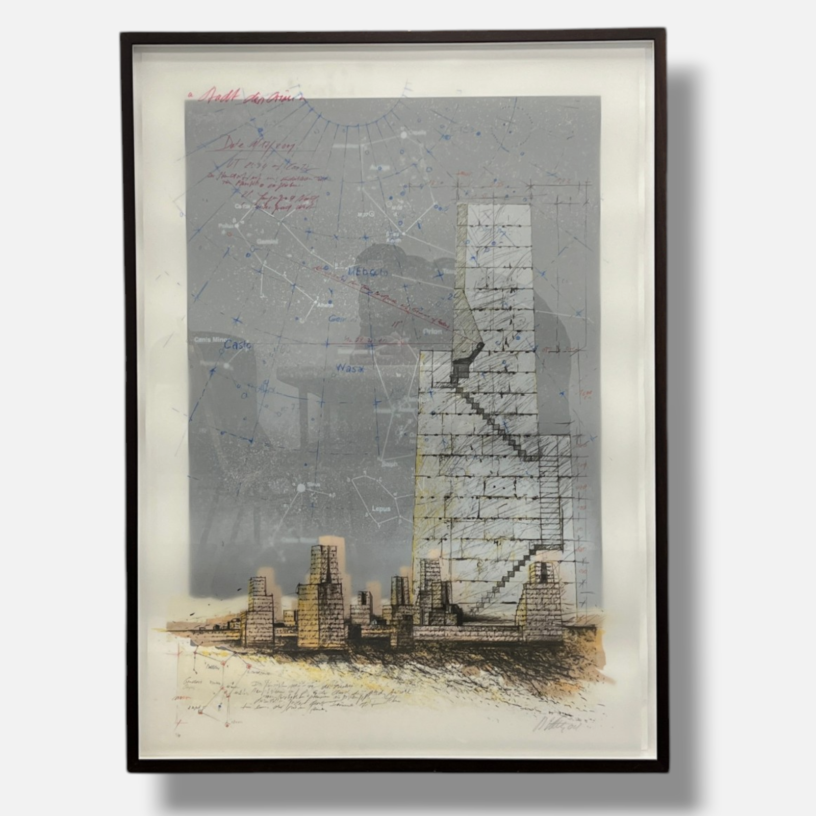 Hannsjörg Voth "Stadt Des Orion III" 2004, Limited Signed Wall Art