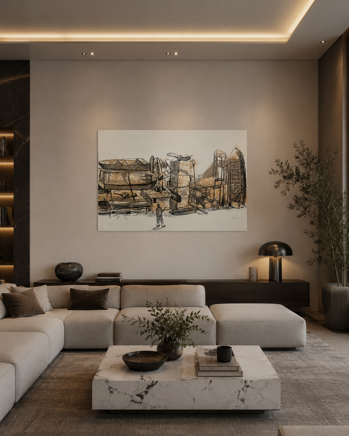 KCHO "Restauracion De Mi Pensamiento" 2004 Limited Signed Wall Art 70L x 100W cm
