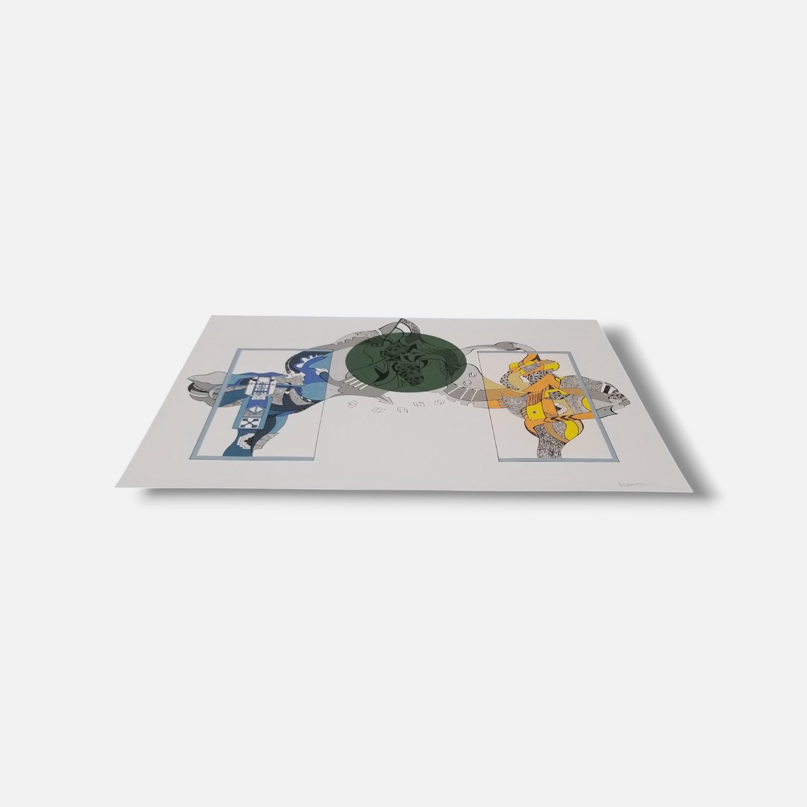 Luis Arias Vera "Silencio Y Cosmos (Verde)" 2003 Limited Signed Wall Art