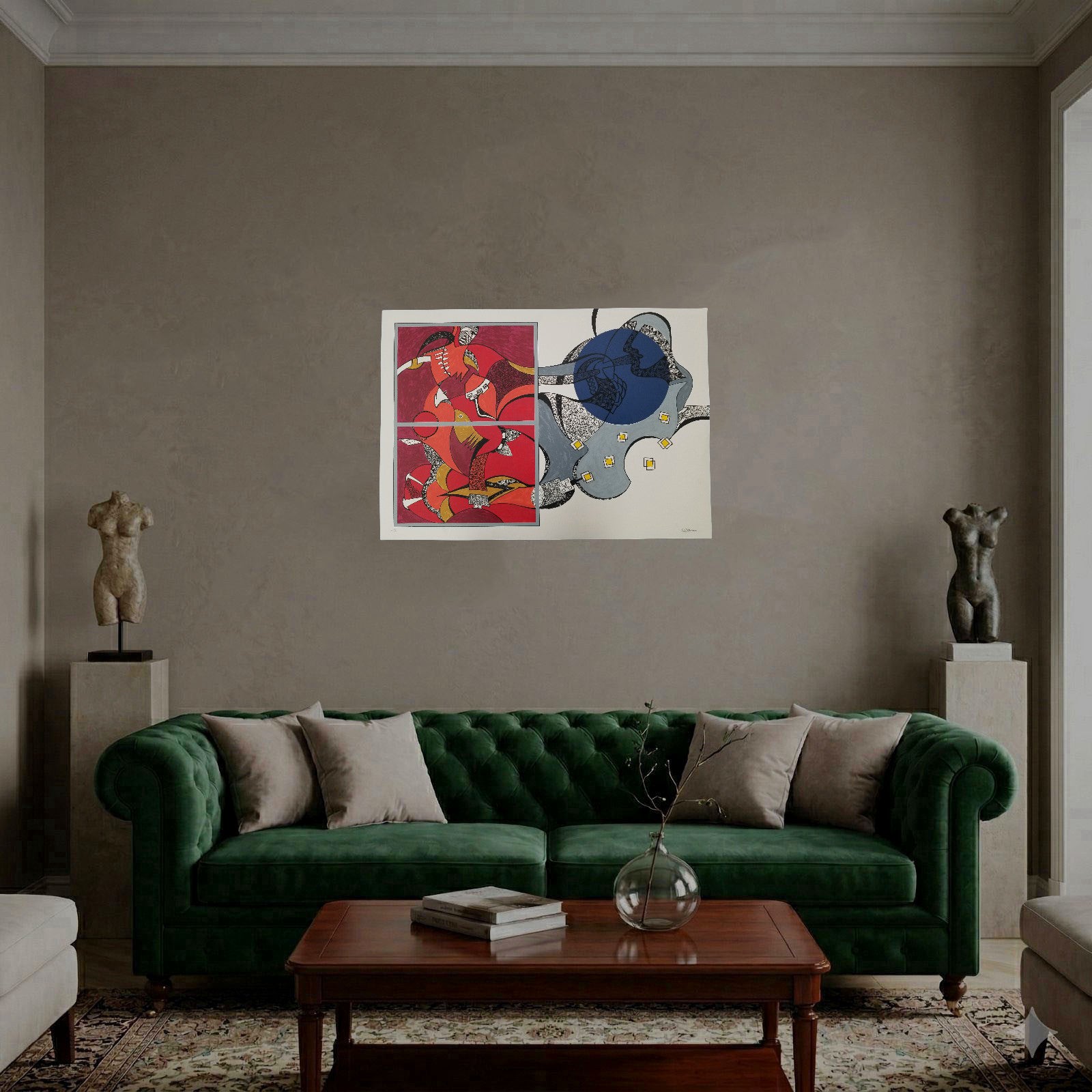 Luis Arias Vera "Silencio Y Cosmos (Azul)" 2003 P.T. Limited Signed Wall Art