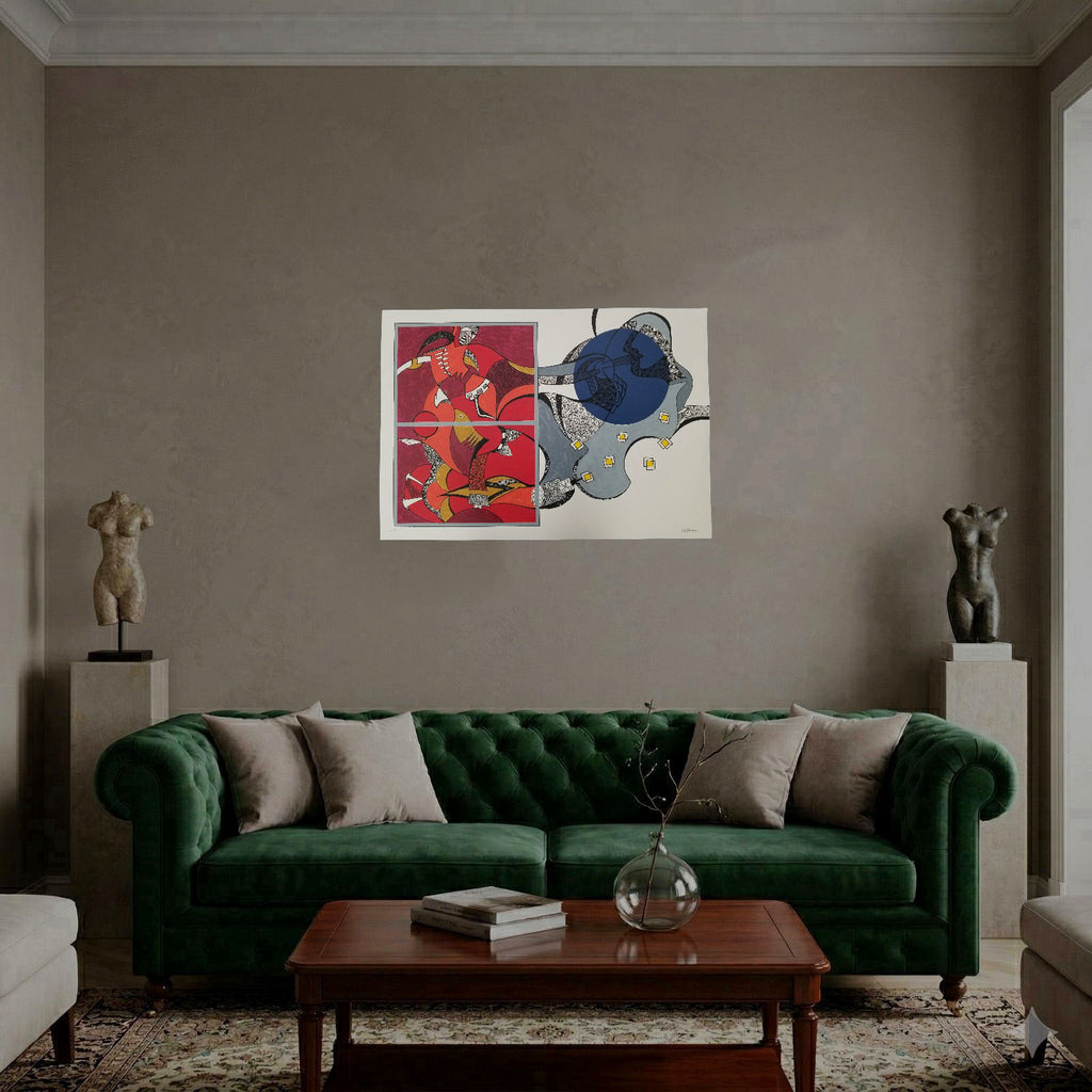 Luis Arias Vera "Silencio Y Cosmos (Azul)" 2003 Limited Signed Wall Art
